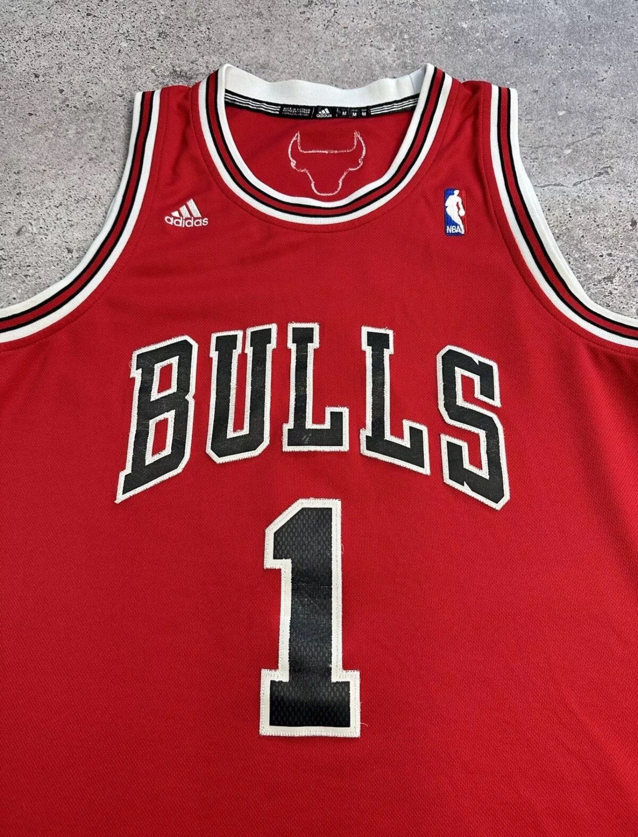 NBA × Vintage Vintage Adidas Chicago Bulls #1 Derrick Rose Jersey NBA Size US M / EU 48-50 / 2 - 4 Thumbnail