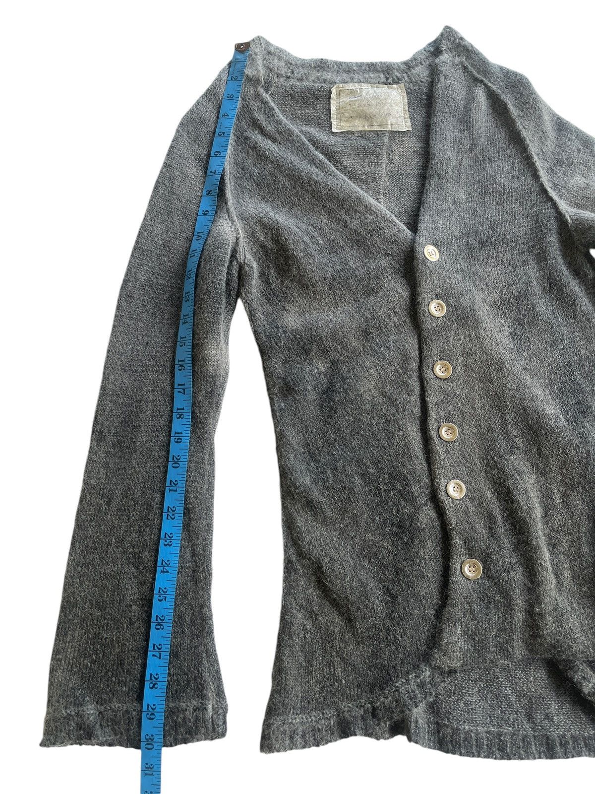 Japanese Brand 2005 Ambient Iconic Assymetrical Wool Mohair Cardigan Size S / US 4 / IT 40 - 13 Thumbnail