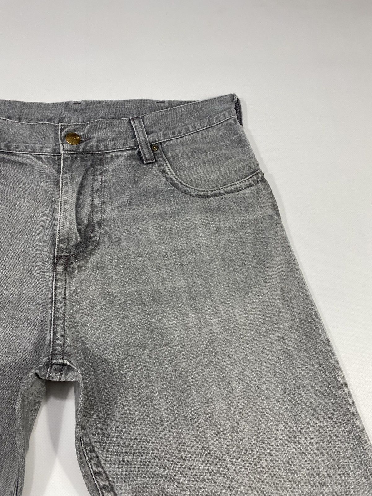 Carhartt 🔥LASTDROP🔥 Carhartt Stonewashed Gray Slim Shorts Denim Jeans Size US 33 - 3 Thumbnail