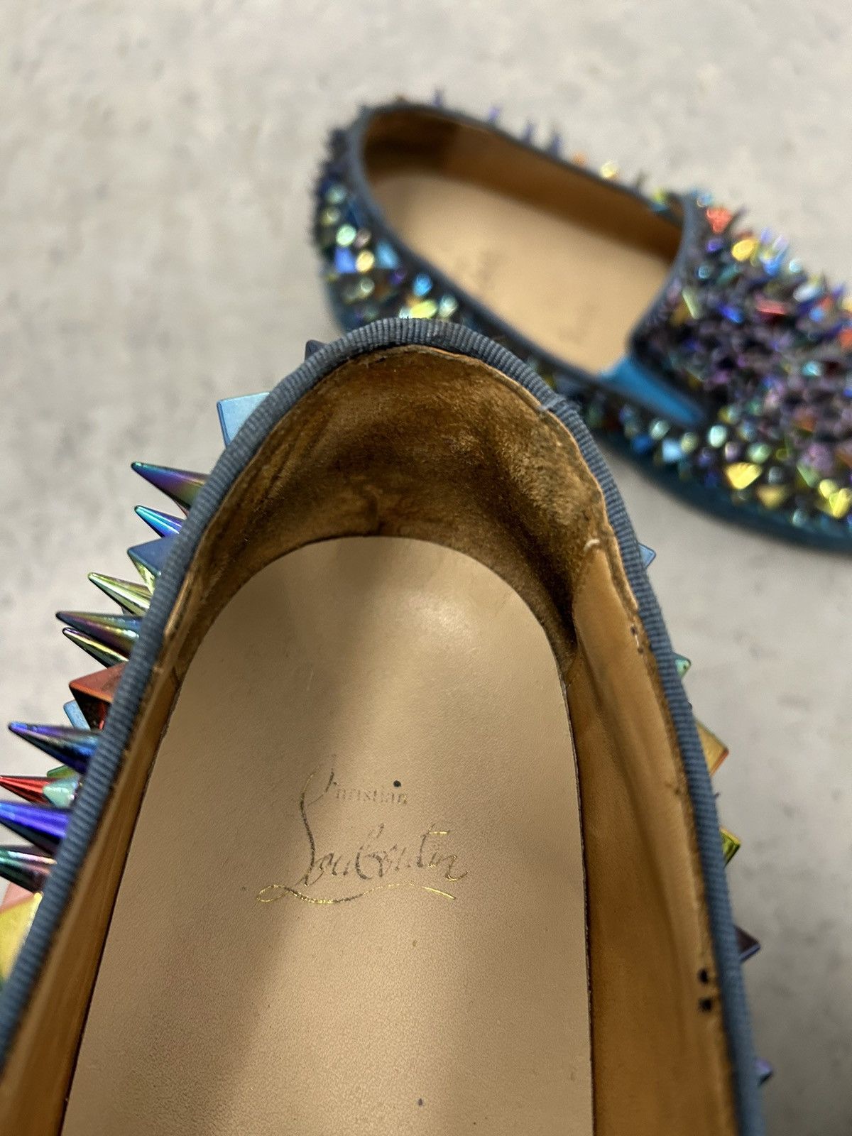 Christian Louboutin Christian Louboutin Spiked Slip On Boat Loafers 44 Size US 11 / EU 44 - 3 Thumbnail