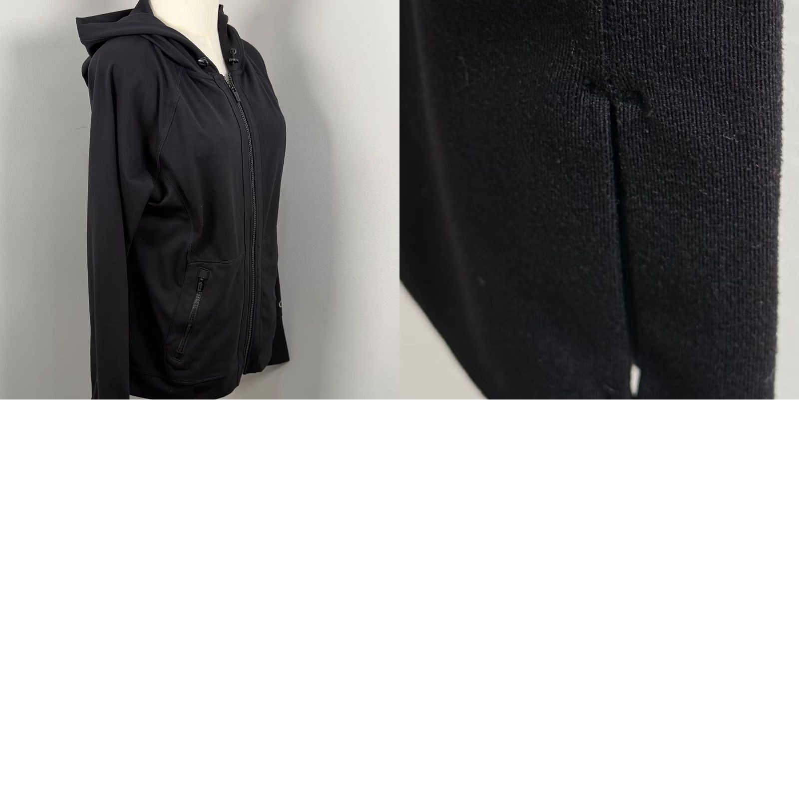 Calvin Klein Calvin Klein Performance Hoodie Black Full Zip Raglan Sleeve PFSJ4176 Womens L Size Stretch Reflective Pockets Zip Front Hooded Athleisure Athletic Size L / US 10 / IT 46 - 8 Thumbnail