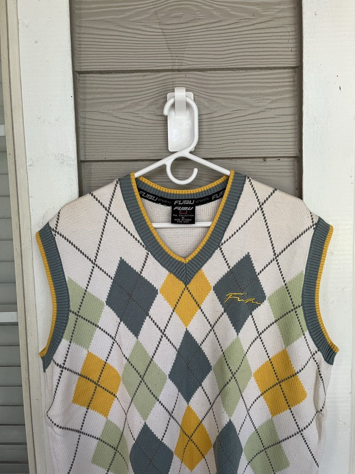 Fubu Fubu Argyle Sweater Vest Size US XL / EU 56 / 4 - 4 Thumbnail