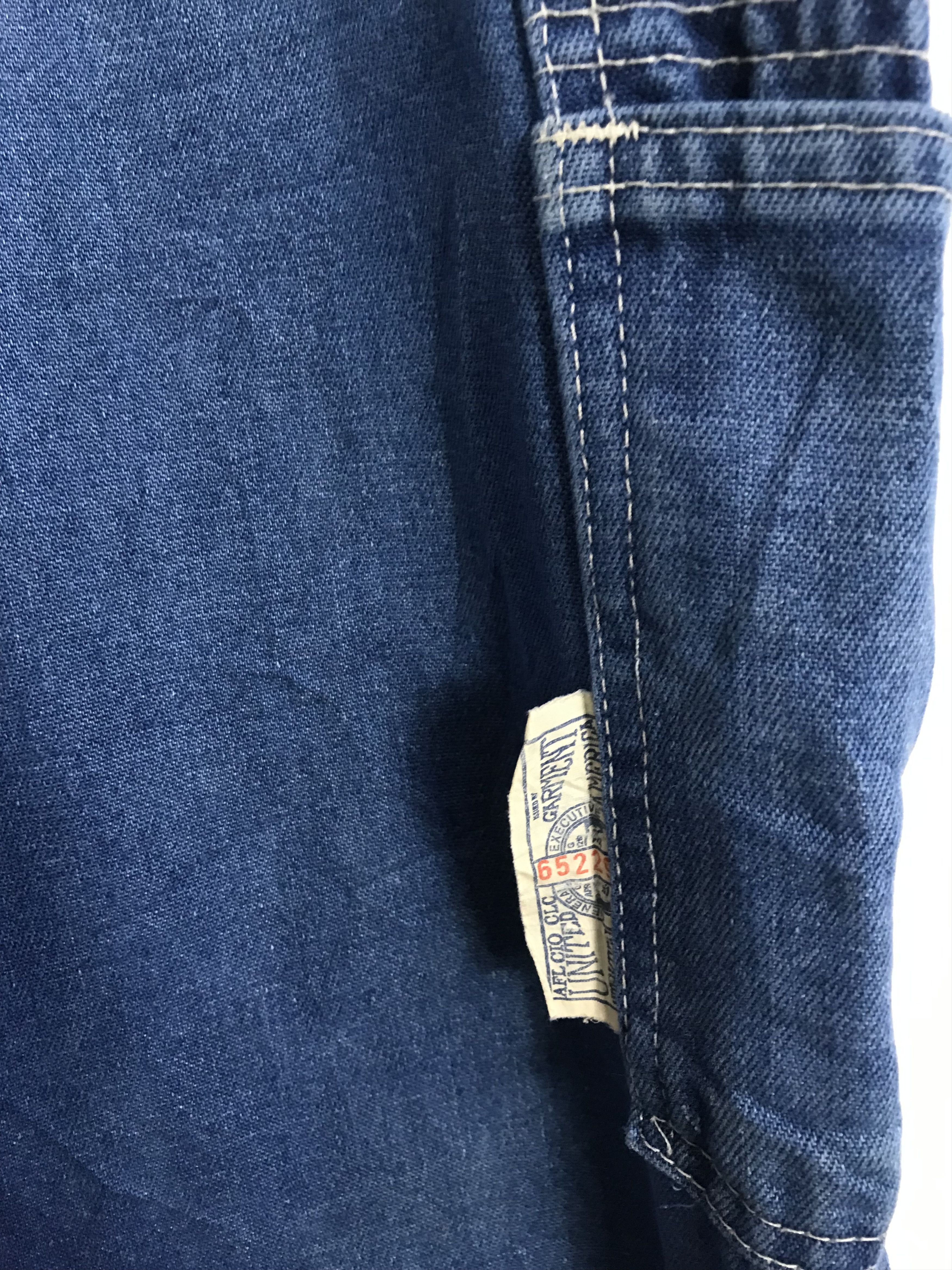 Sears 80s Sears Tradewear Union Made Indigo Denim Jeans Overall Size US 33 - 7 Thumbnail