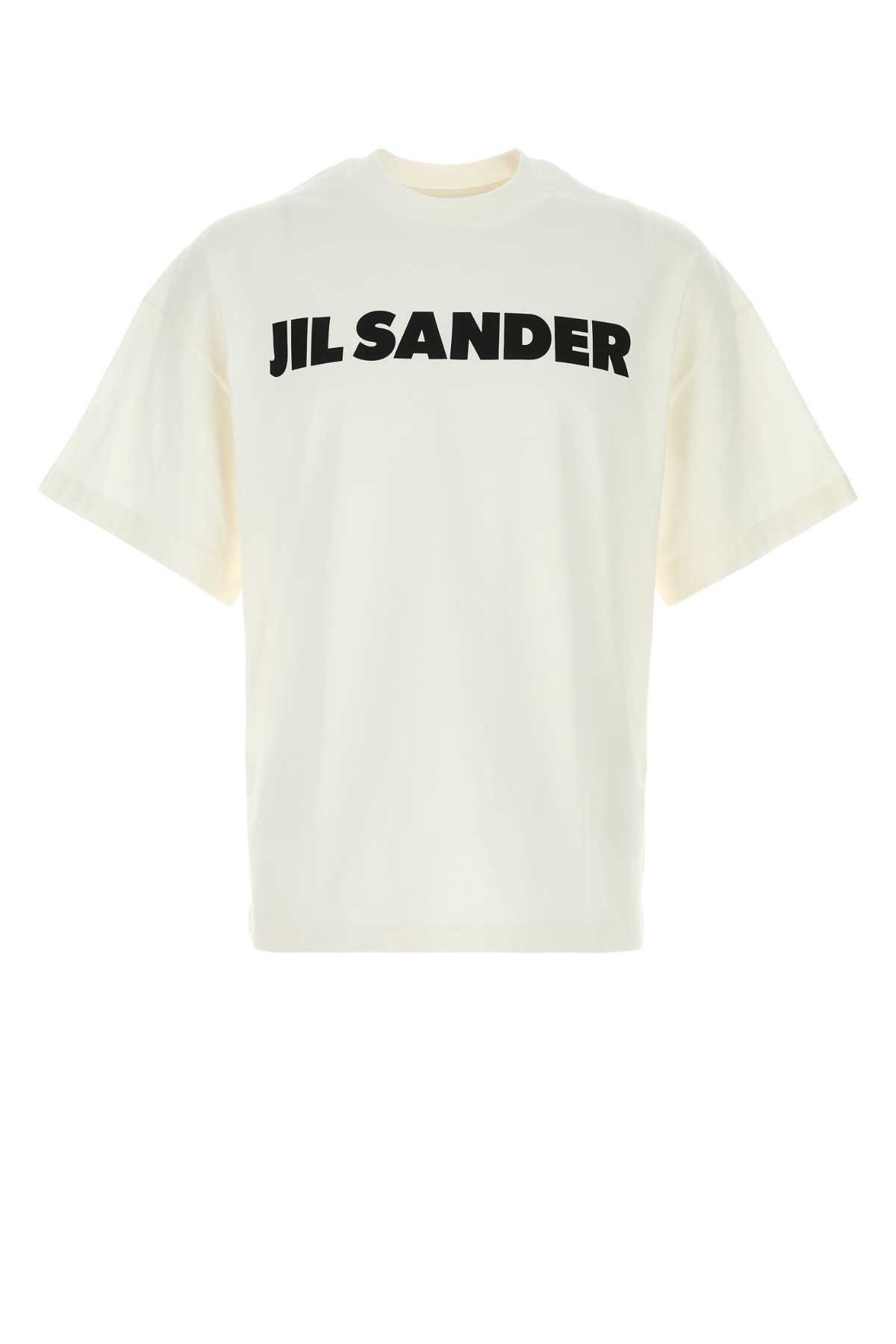 Jil Sander White Cotton T-Shirt Size US M / EU 48-50 / 2 - 1 Thumbnail