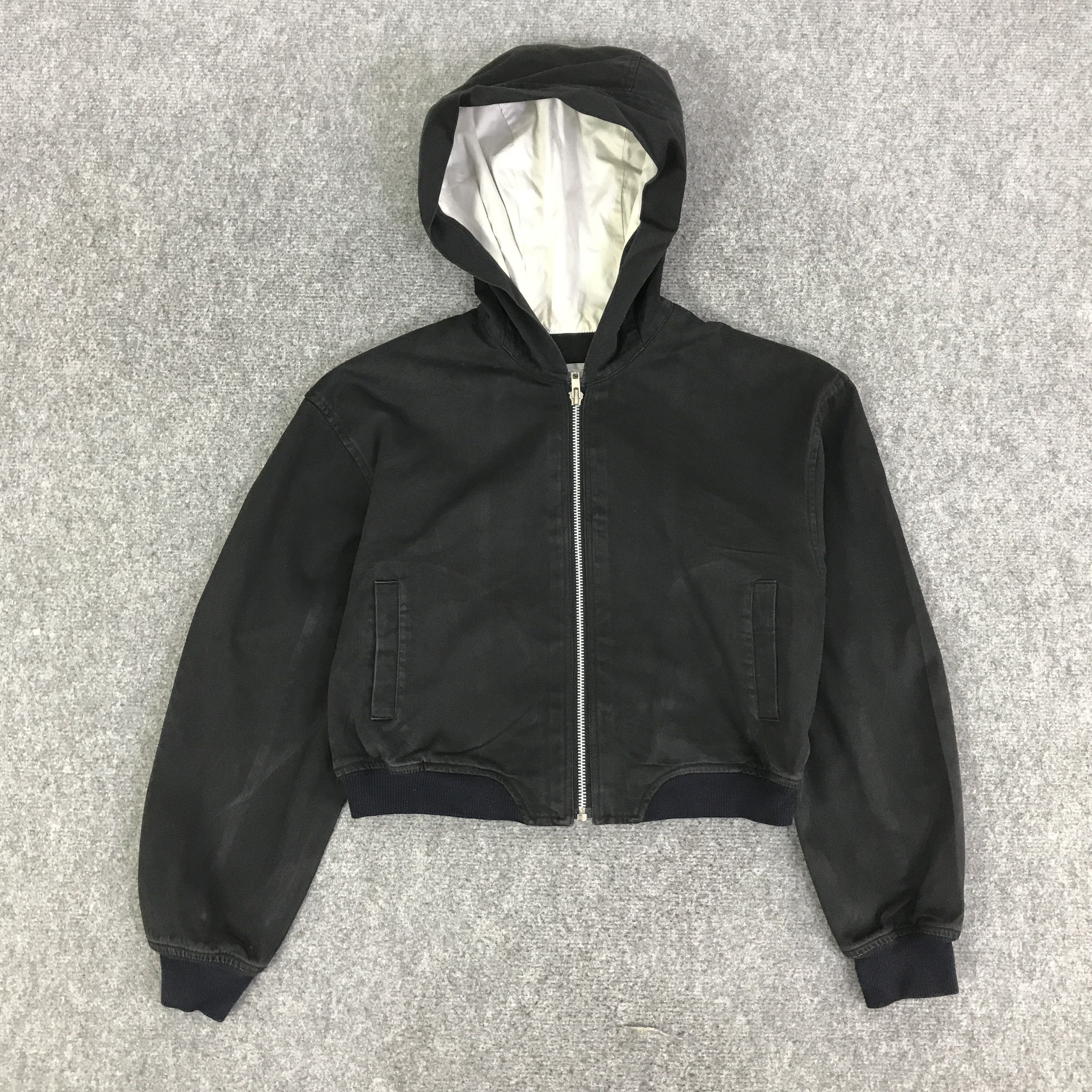YOHJI YAMAMOTO WORKSHOP CROPPED JACKET HOODIE K81B9