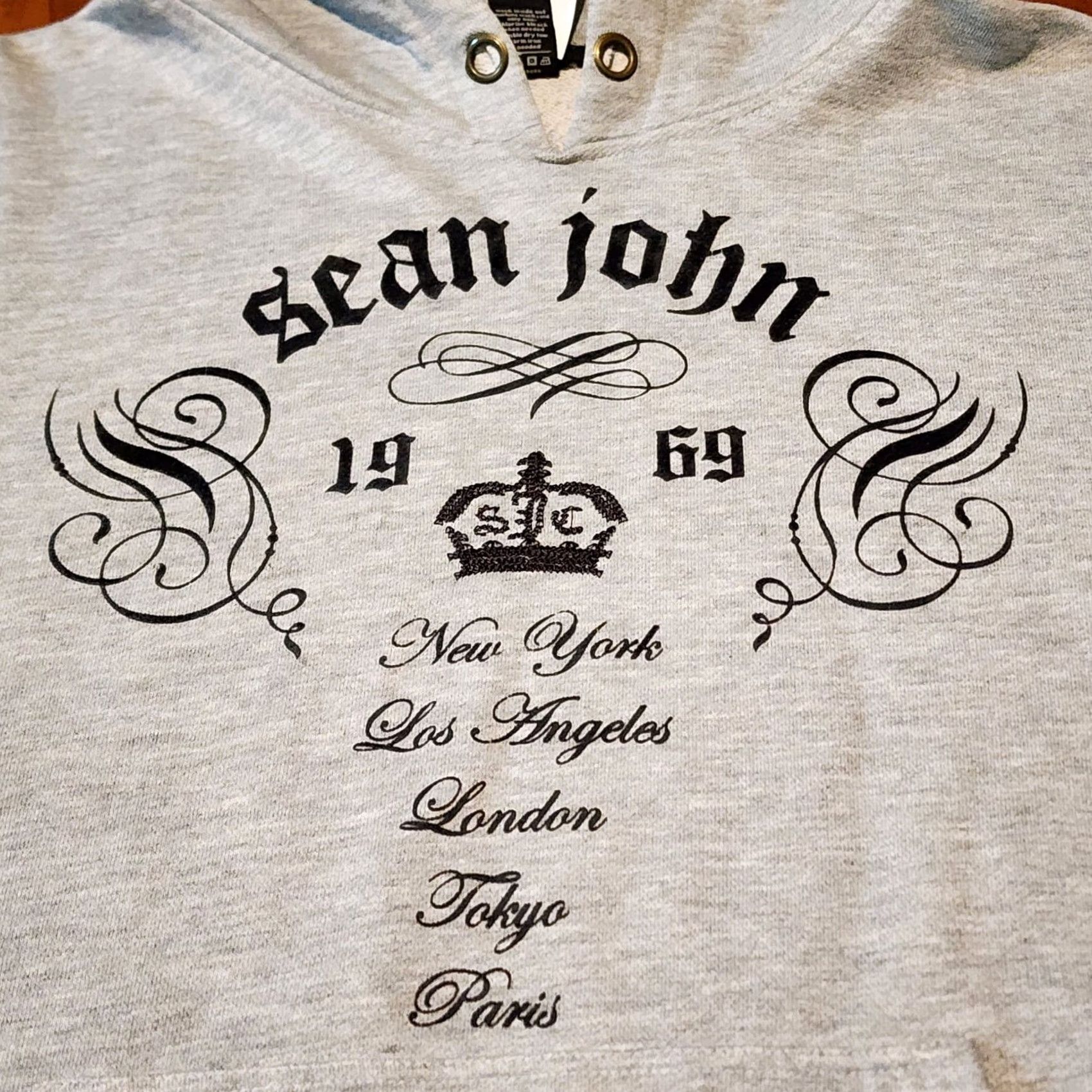 Sean John Sean John Hoodie Mens Large Designer Pullover Winter Grey Regular Sweatshirt Size US L / EU 52-54 / 3 - 2 Thumbnail