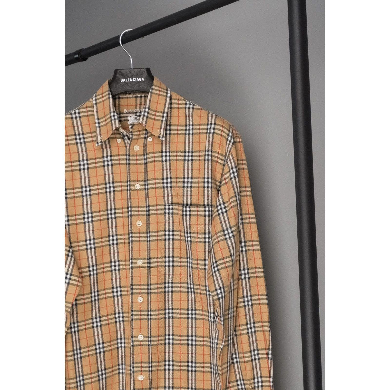 Burberry Vintage burberry classic check nova brown long sleeve shirt Size US L / EU 52-54 / 3 - 3 Thumbnail