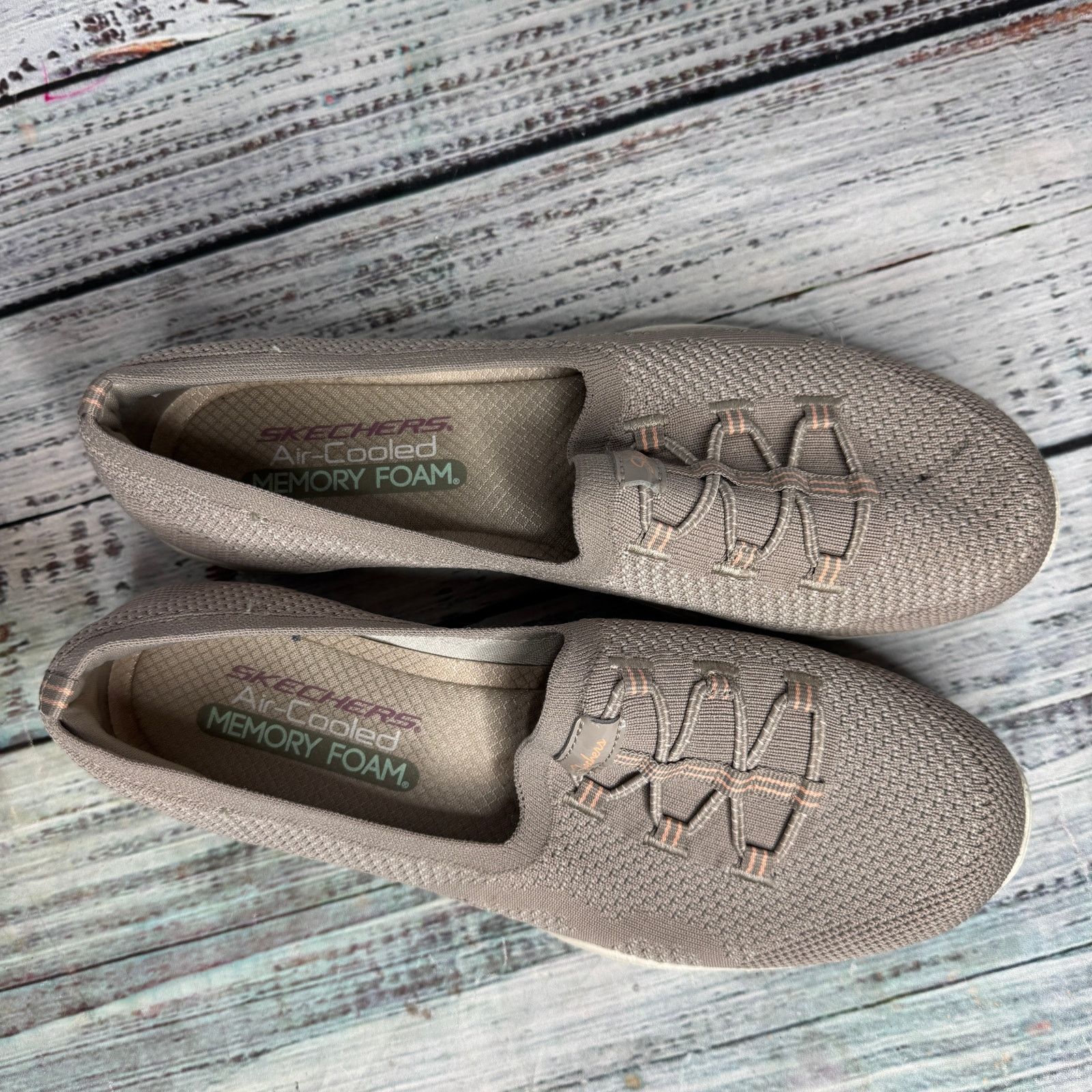SKECHERS Skechers Newbury Air-Cooled Memory Foam Slip-On Shoes Taupe Size US 9 / IT 39 - 2 Thumbnail