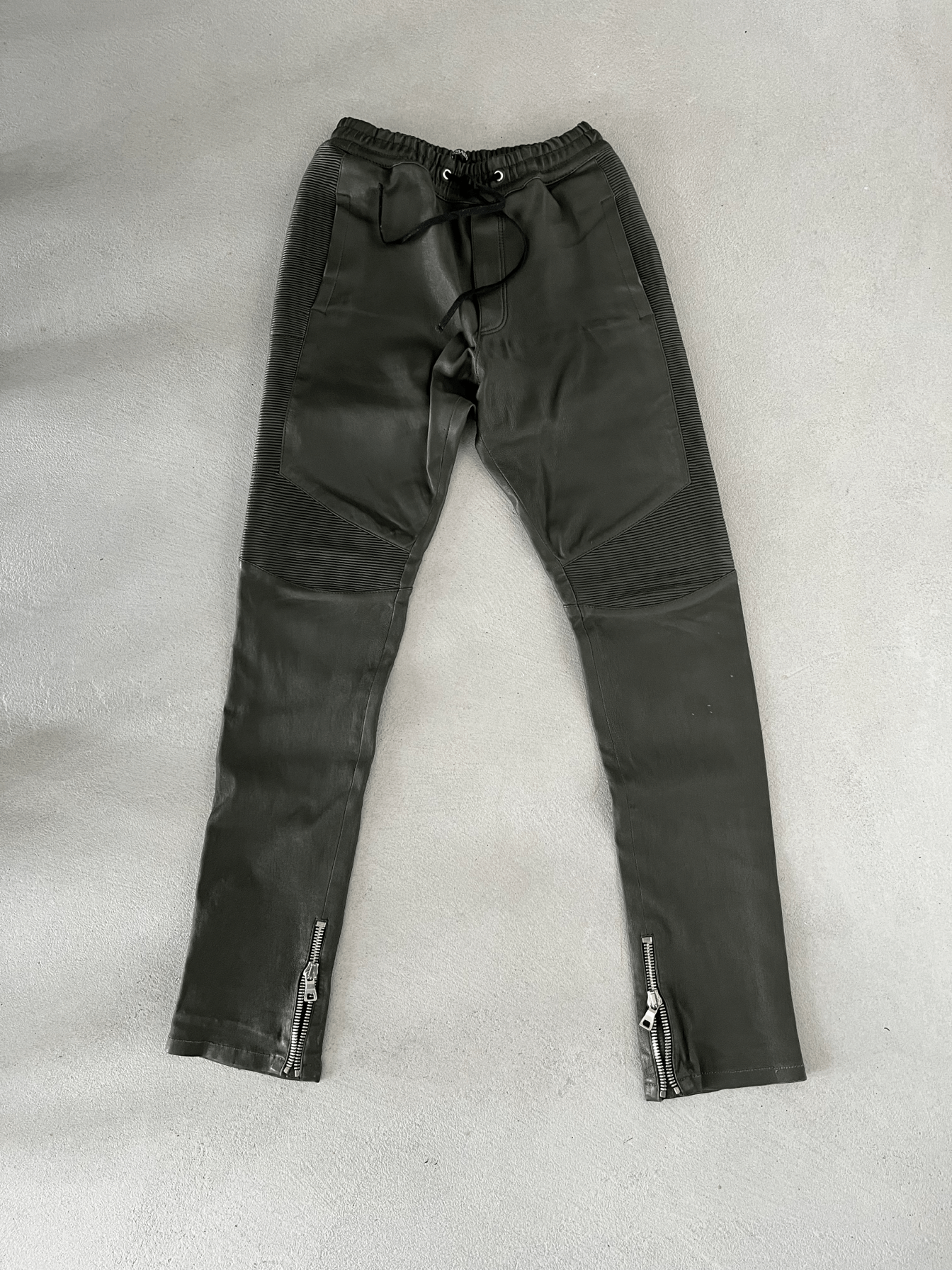 Balmain BALMAIN LEATHER MOTO JOGGER PANTS Size US 29 - 1 Thumbnail