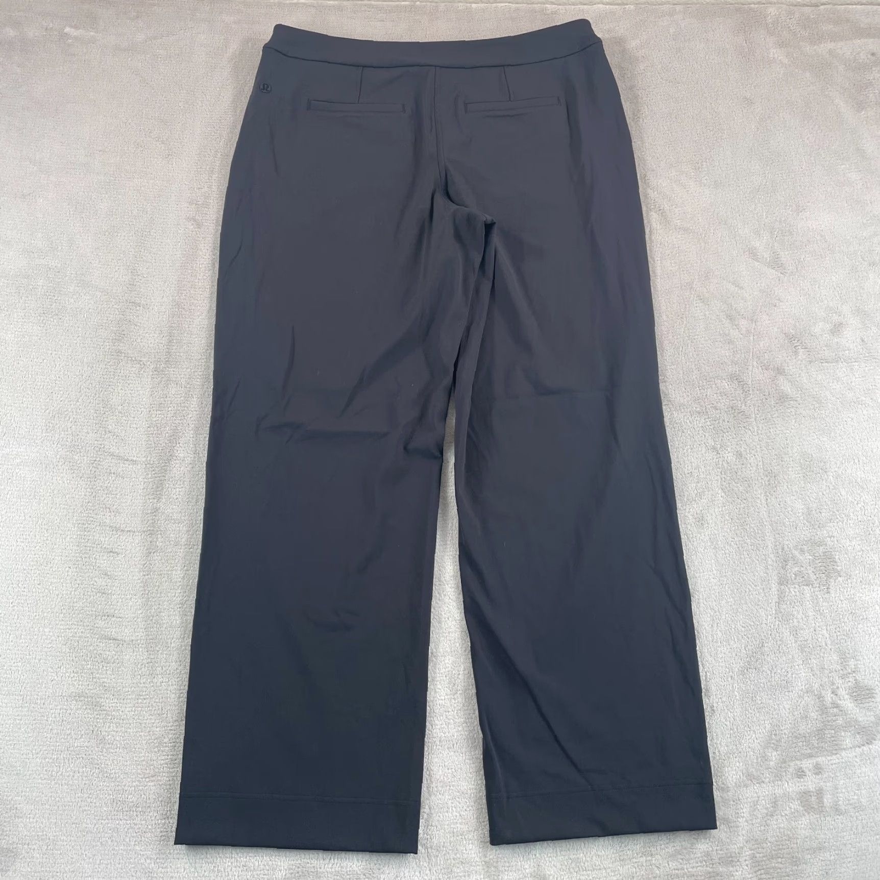 Lululemon VINTAGE Lululemon Luxtreme Mid-Rise Straight-Leg Trouser Women XL Black Wicking NWOT Size 40" / US 18 - 6 Thumbnail
