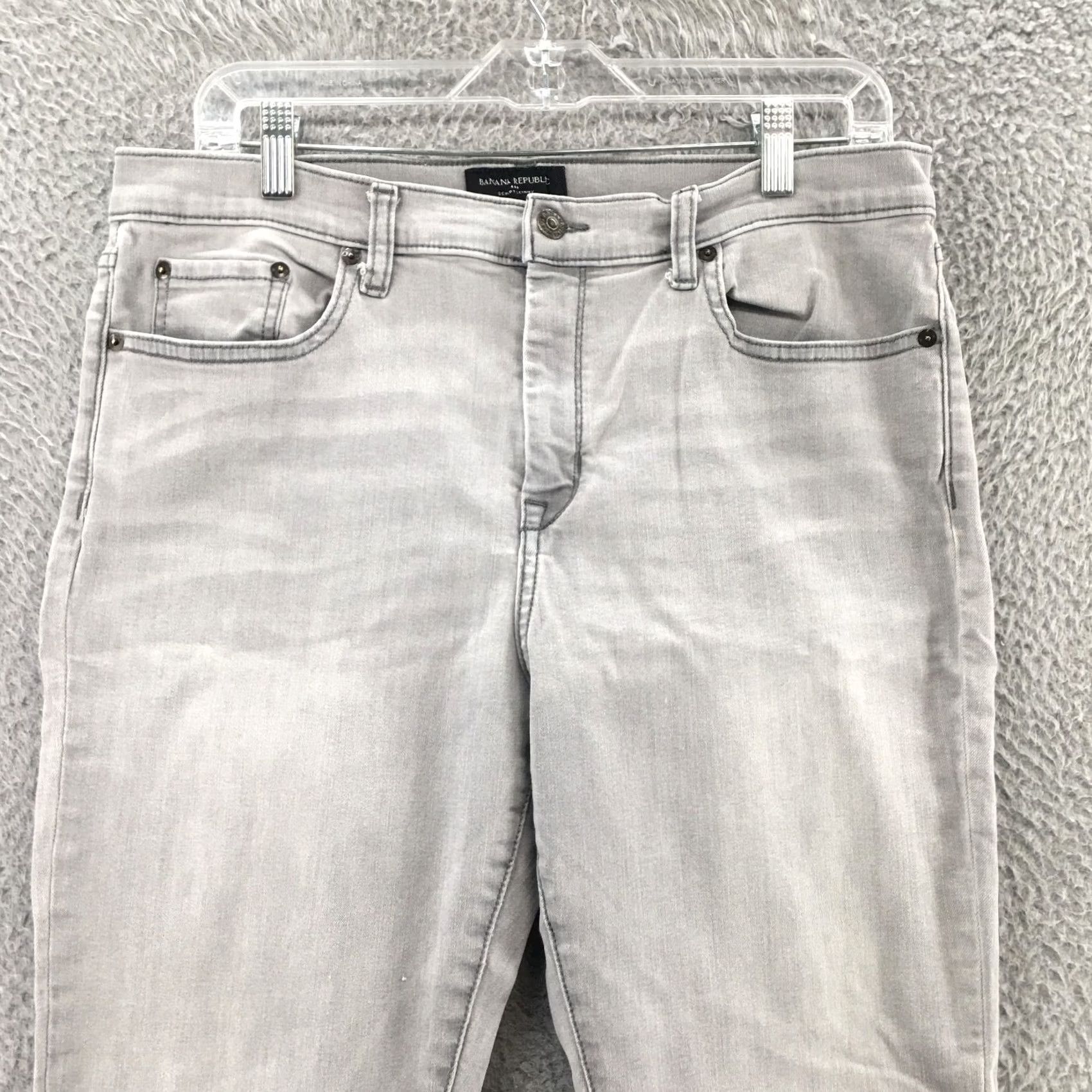 Banana Republic Banana Republic Skinny Jeans Womens 32/14 Gray Denim Mid Rise Zip Jeans Womens 32 Gray Denim Skinny Mid Rise Zip Size 24" / US 00 / IT 34 - 2 Thumbnail