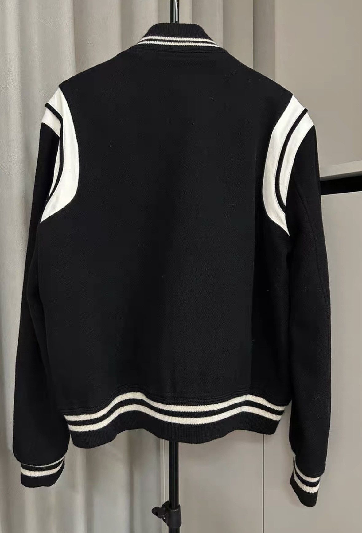 Saint Laurent Paris Saint Laurent SLP 2014FW Black & White Varsity Jacket Size US L / EU 52-54 / 3 - 2 Thumbnail
