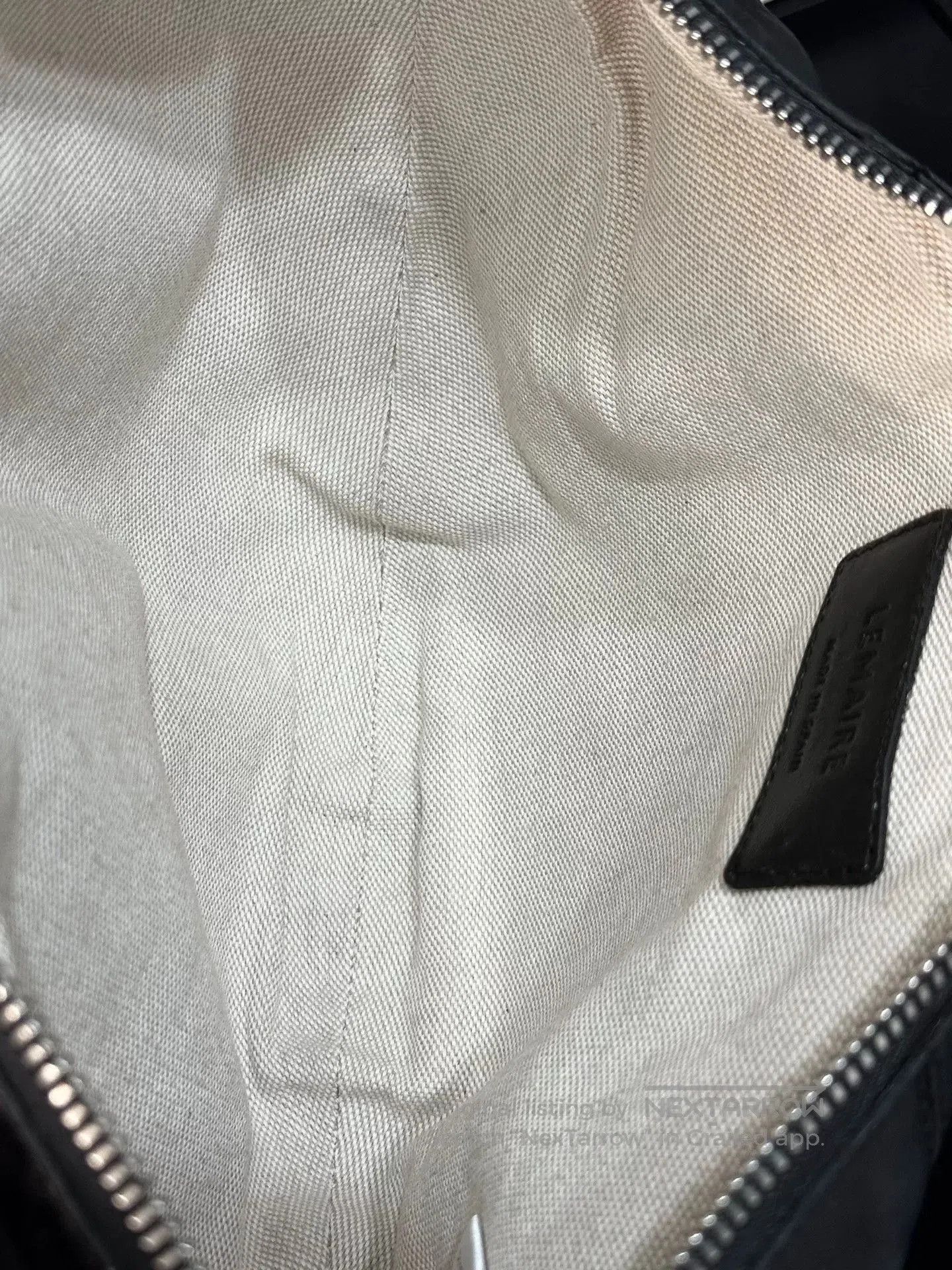 Lemaire Lemaire Small Black Lambskin Croissant Bag. Size ONE SIZE - 8 Thumbnail