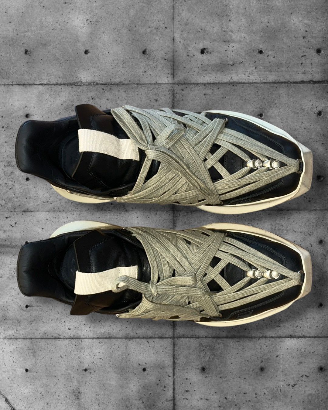 Rick Owens Mega lace geth runners mainline leather Size US 10 / EU 43 - 3 Thumbnail