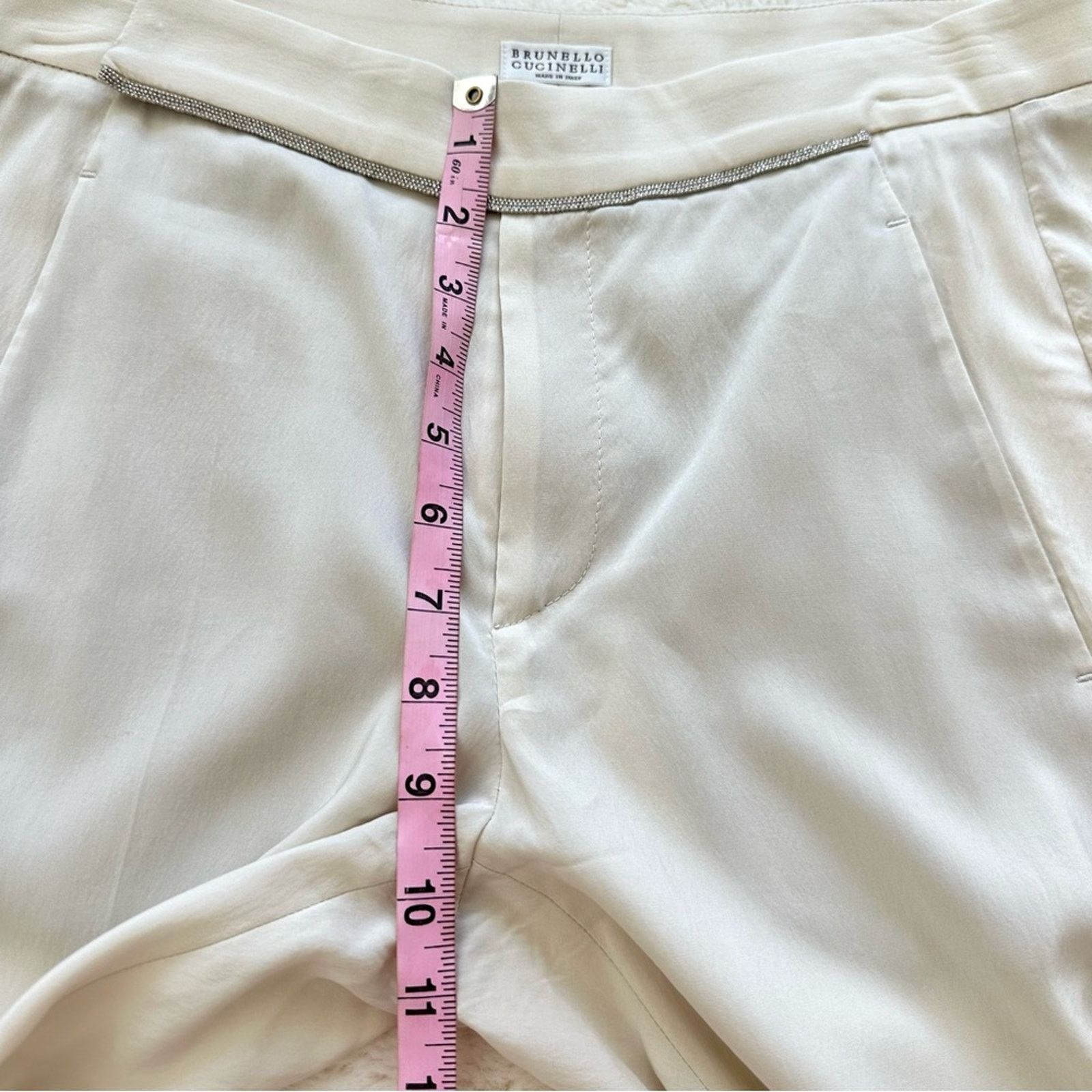 Brunello Cucinelli Brunello Cucinelli women silk capri pants size 6 US Size 28" / US 6 / IT 42 - 7 Thumbnail