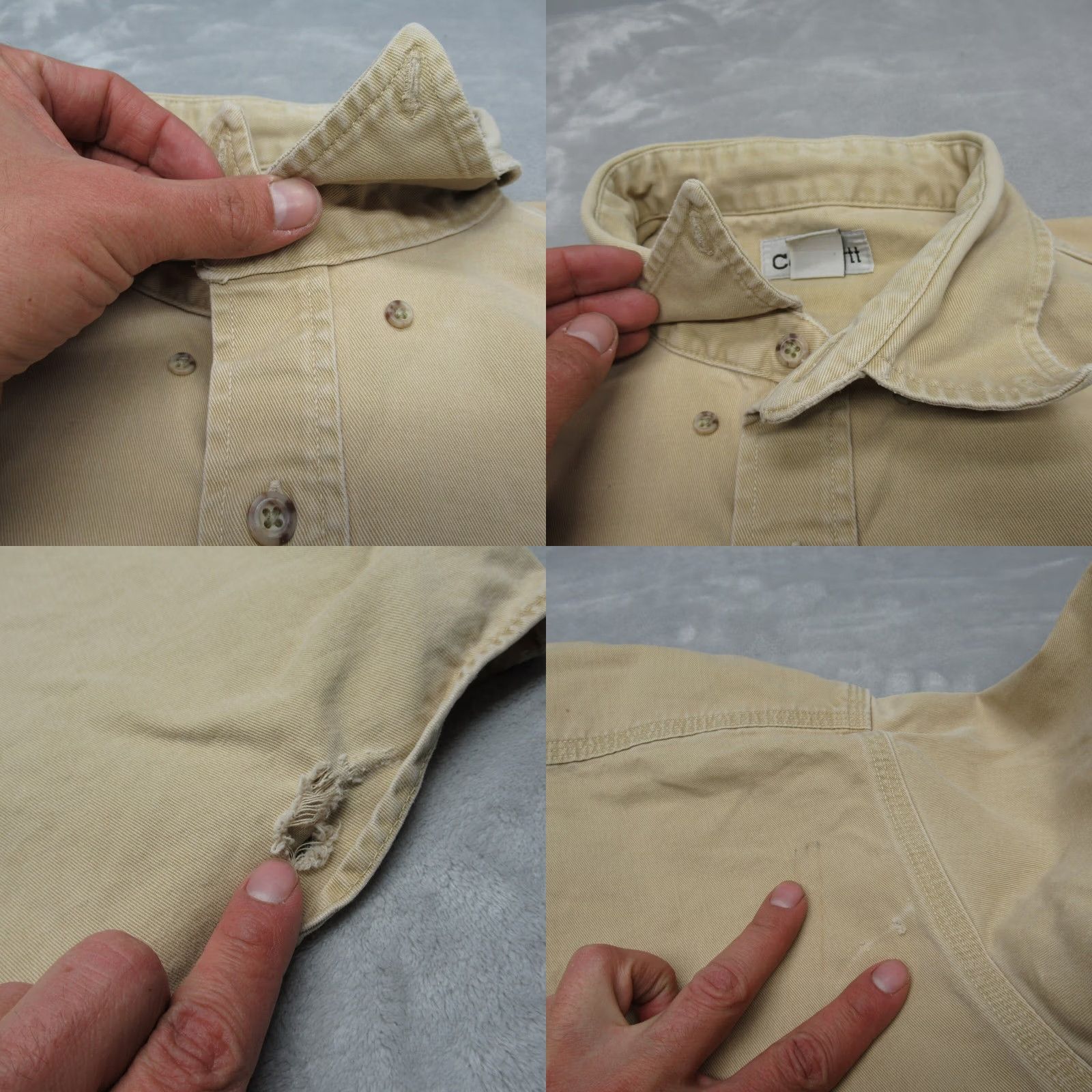 Carhartt Carhartt Work Shirt Men 2XL Beige Heavyweight Cotton Canvas Twill Rugged Size US XXL / EU 58 / 5 - 9 Thumbnail