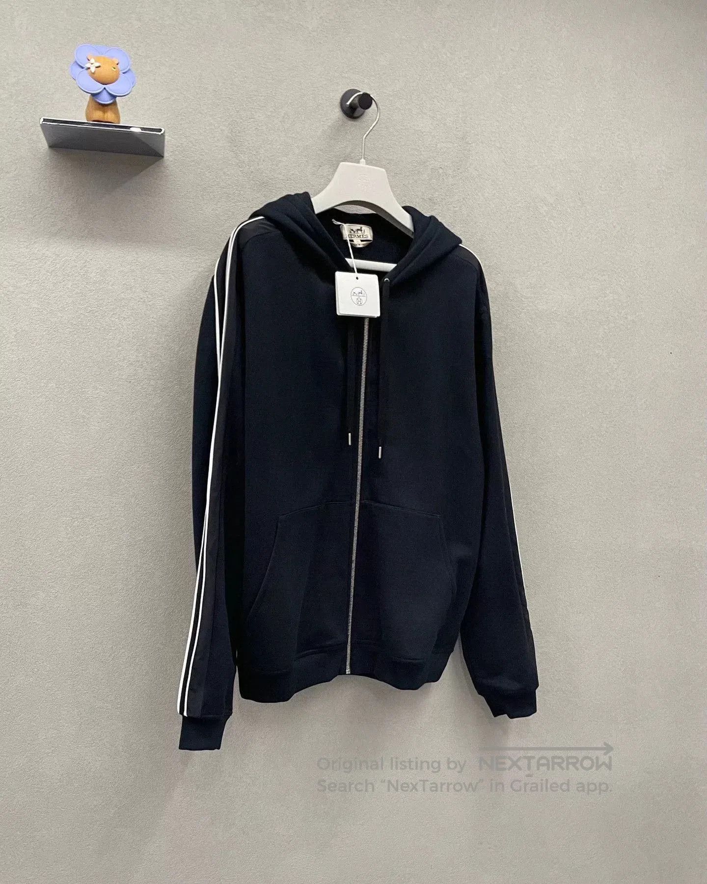Hermes Hermes Hooded Black Coat Size L. Size US L / EU 52-54 / 3 - 3 Thumbnail