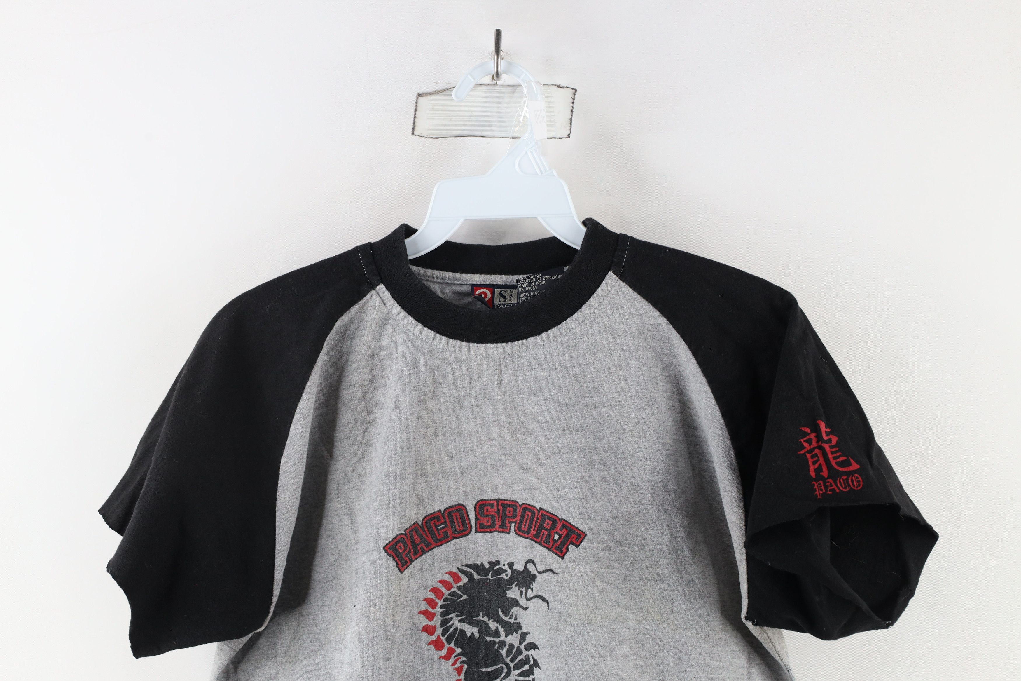 Vintage Vintage 90s Paco Sport Spell Out Dragon Cut Off T-Shirt Size US S / EU 44-46 / 1 - 2 Thumbnail