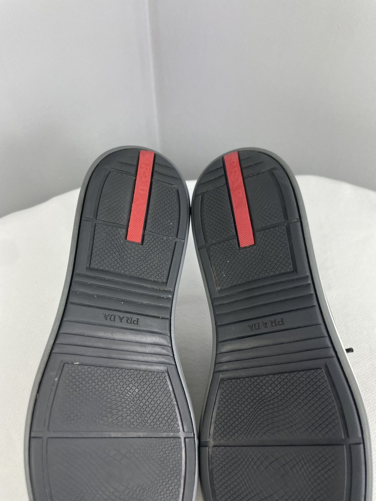 Prada Prada Linea Rossa Black Leather Sneakers – Vitello Plume Size US 8 / EU 41 - 9 Thumbnail