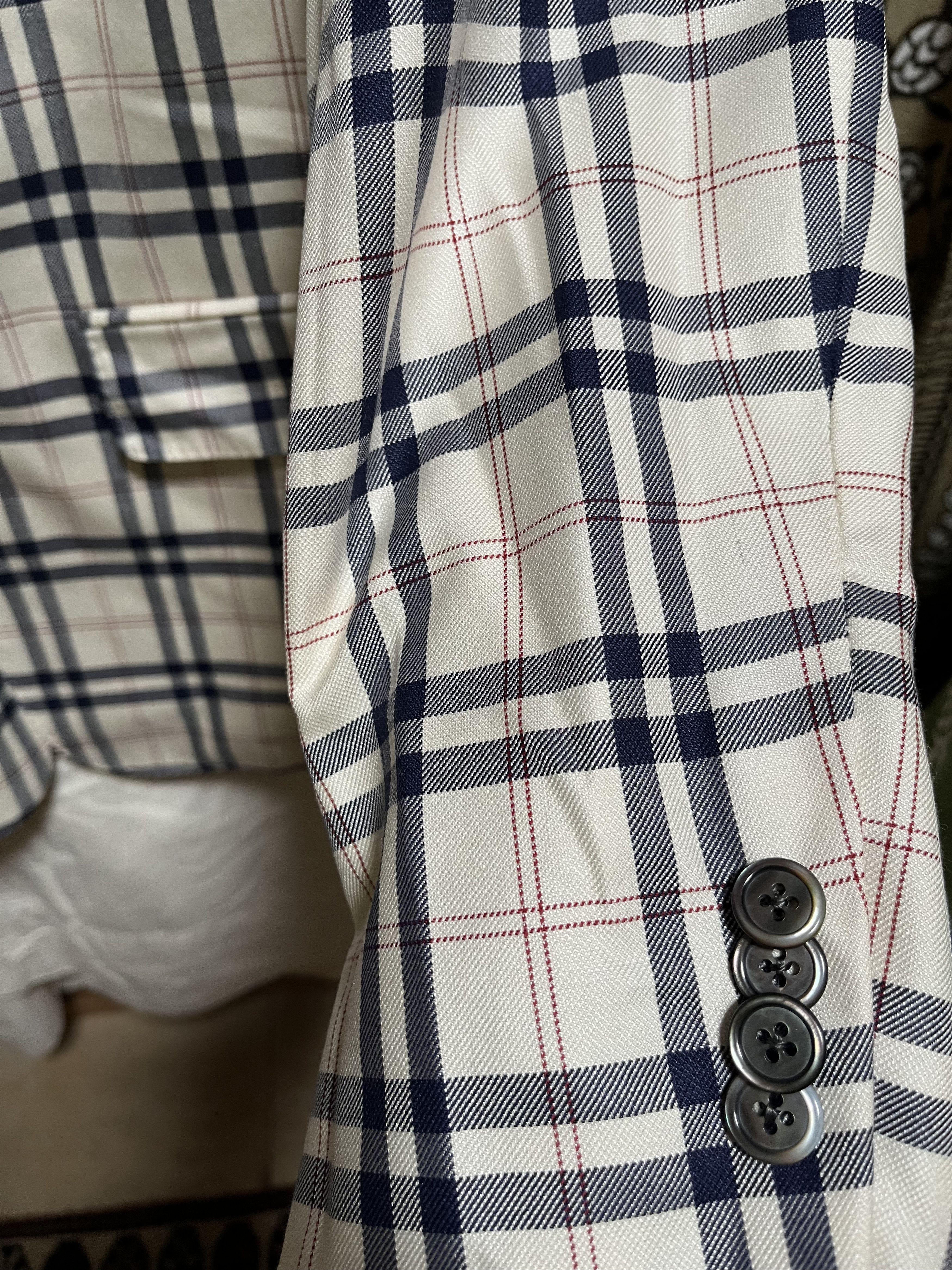 Plaid Single-Breasted Sport Coat
