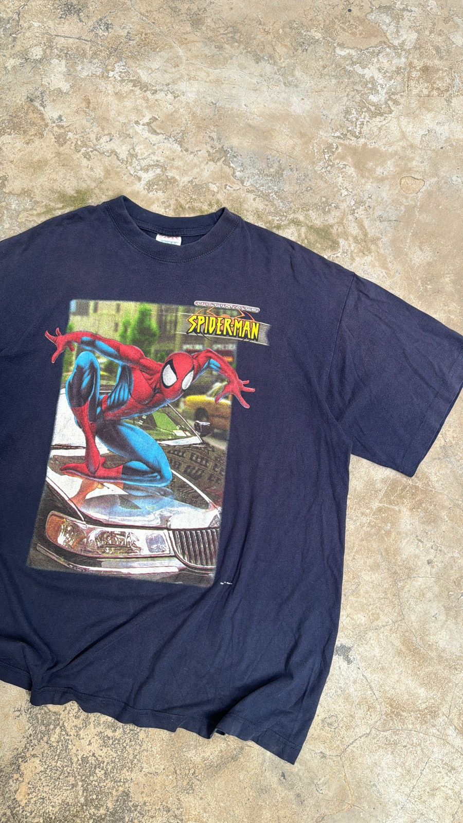 Marvel Comics × Vintage Spiderman Vintage 00s Front Hit Blue Tee Size US XL / EU 56 / 4 - 3 Thumbnail