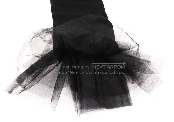 Junya Watanabe Junya Watanabe size XS Black vintage tulle design half ski Size 23" - 8 Thumbnail