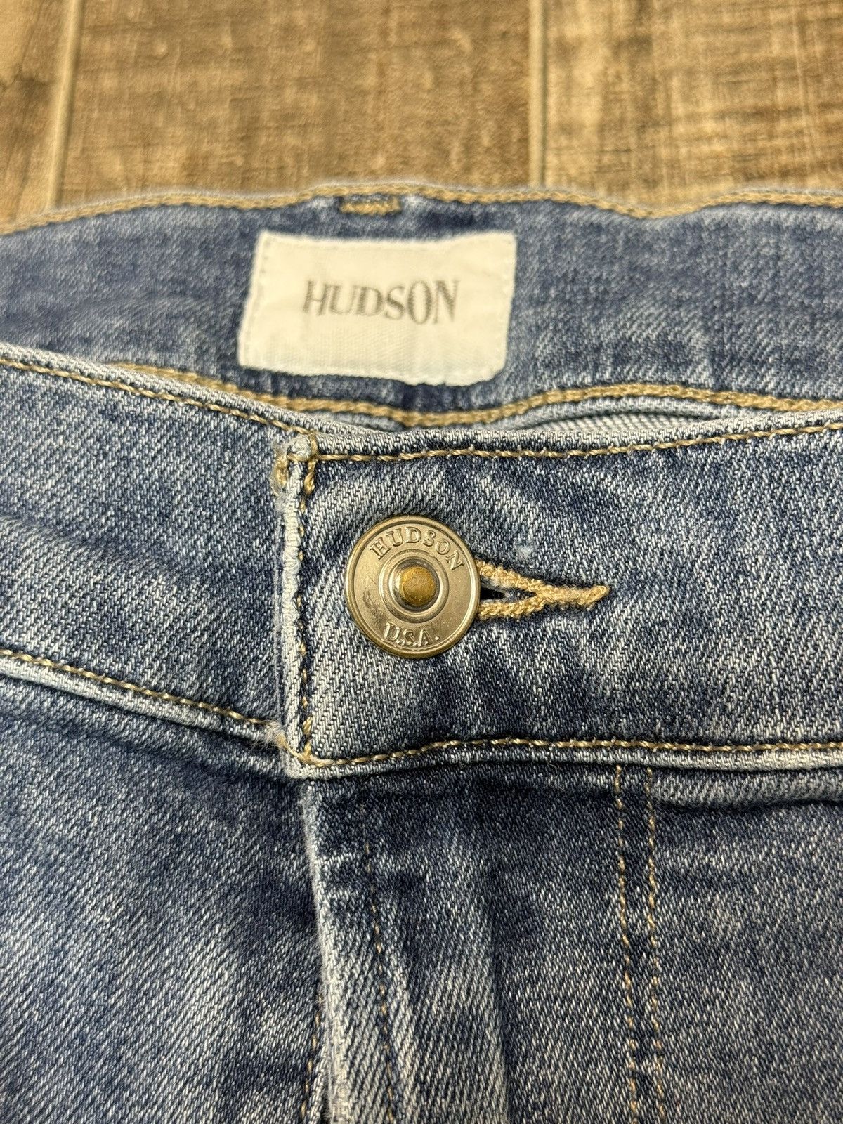 Hudson Hudson Ace Skinny Fit Light Blue Wash Denim Jeans Size US 36 / EU 52 - 2 Thumbnail