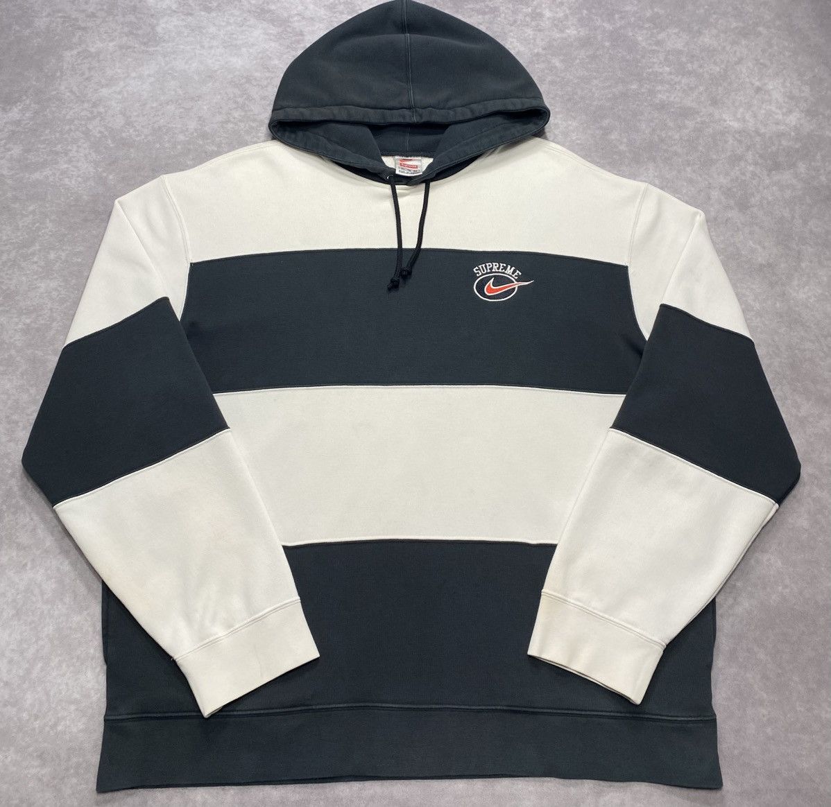 Supreme Supreme Rhinestone Shadow Hooded Sweatshirt 'Black' | Grailed
