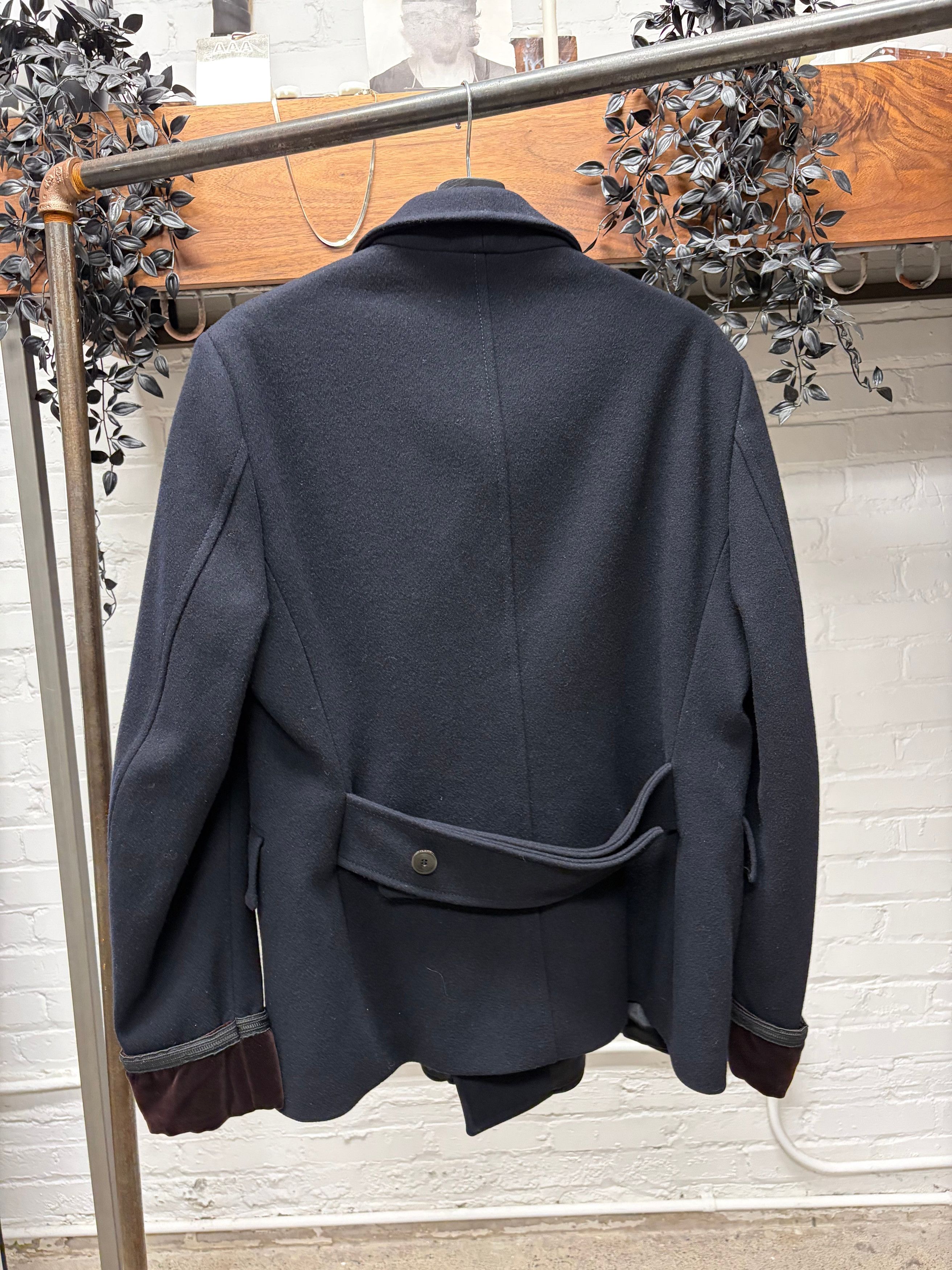 Gucci Vintage Gucci by Frida Giannini Double Breasted Wool Coat with Velvet Trim Size US L / EU 52-54 / 3 - 4 Thumbnail