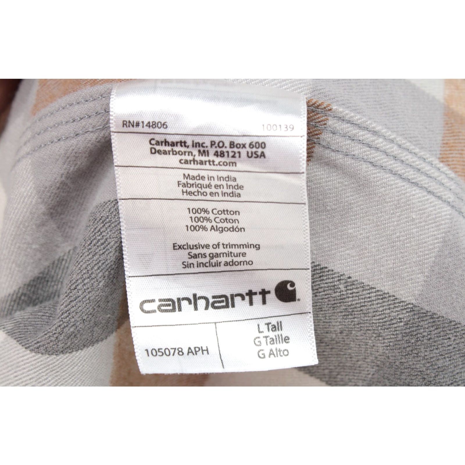Carhartt VINTAGE Carhartt Heavy Flannel Shirt Mens L-Tall Loose Fit Plaid Heavyweight Cotton Ranch Wear Size US L / EU 52-54 / 3 - 5 Thumbnail