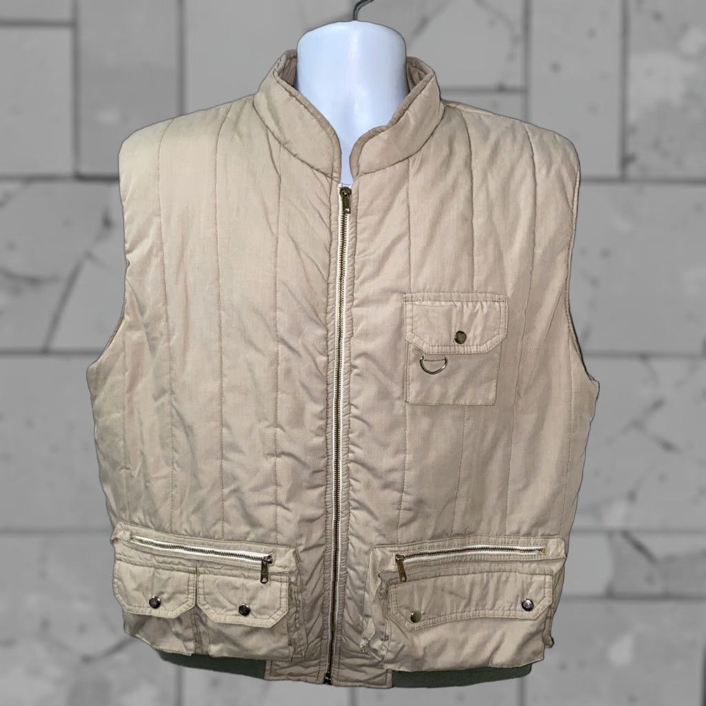 Vintage VINTAGE Monterey Bay Clothing Company Mens Beige Cotton Full Zip Vest Size L Size US L / EU 52-54 / 3 - 1 Thumbnail