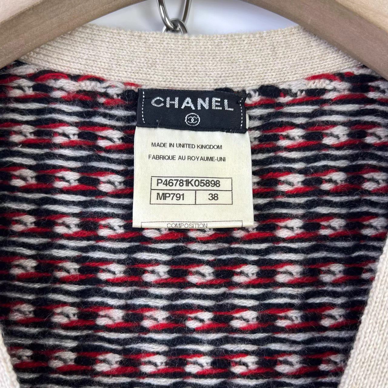 Chanel Chanel Red Color-Block Houndstooth Cardigan K12 Size XS / US 0-2 / IT 36-38 - 6 Thumbnail
