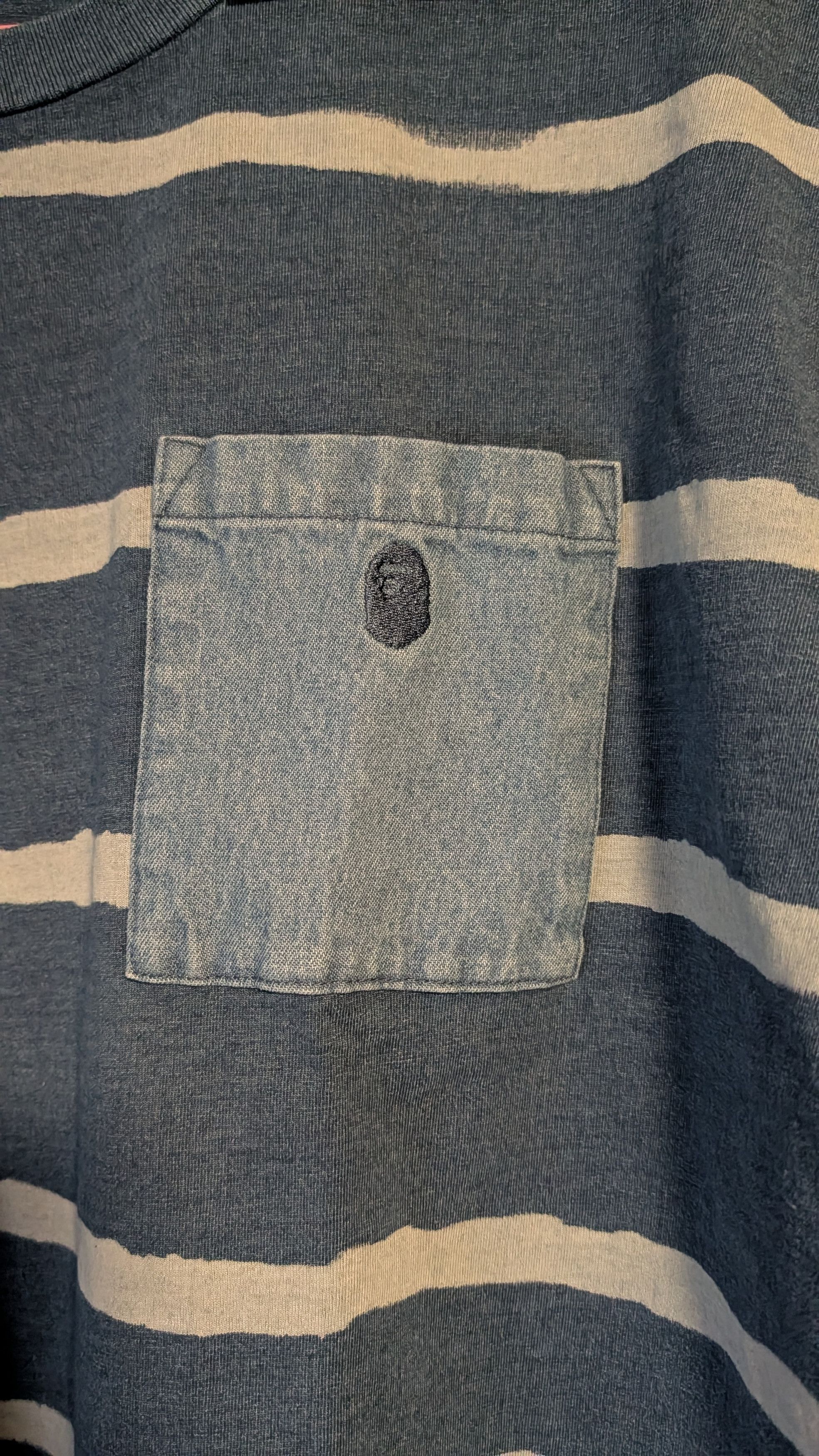 Bape BAPE Discharge Print Relaxed Fit Tee 'Light Indigo' Size US L / EU 52-54 / 3 - 2 Thumbnail