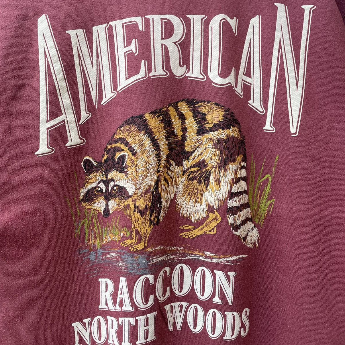Vintage 🔥Vintage Racoon America North Wood Big Image Sweatshirts Size US M / EU 48-50 / 2 - 5 Thumbnail