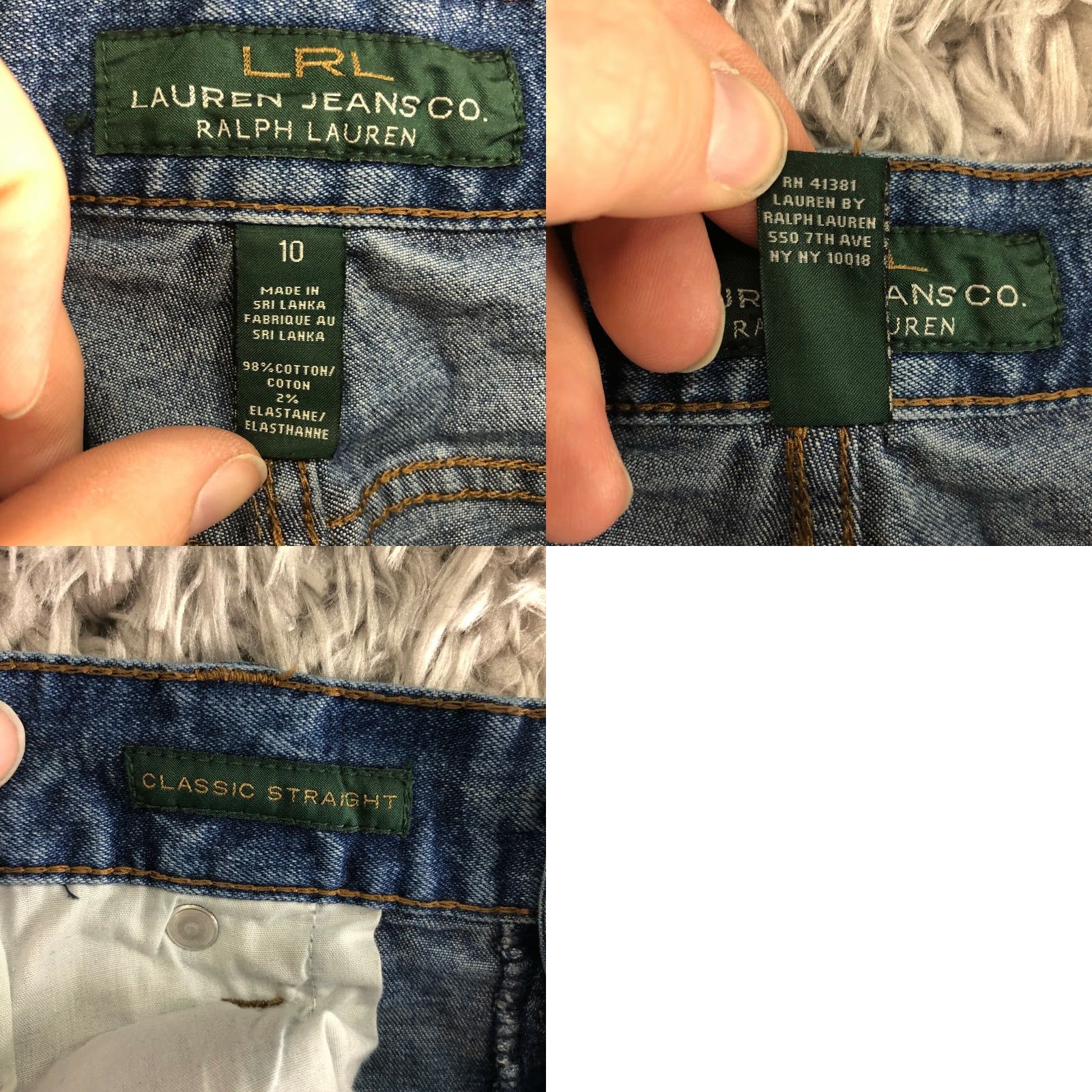 Denime LRL Jeans Womens Size 10 Mid Rise Straight Leg Medium Wash Blue Denim Jeans Size 32" / US 10 / IT 46 - 8 Thumbnail