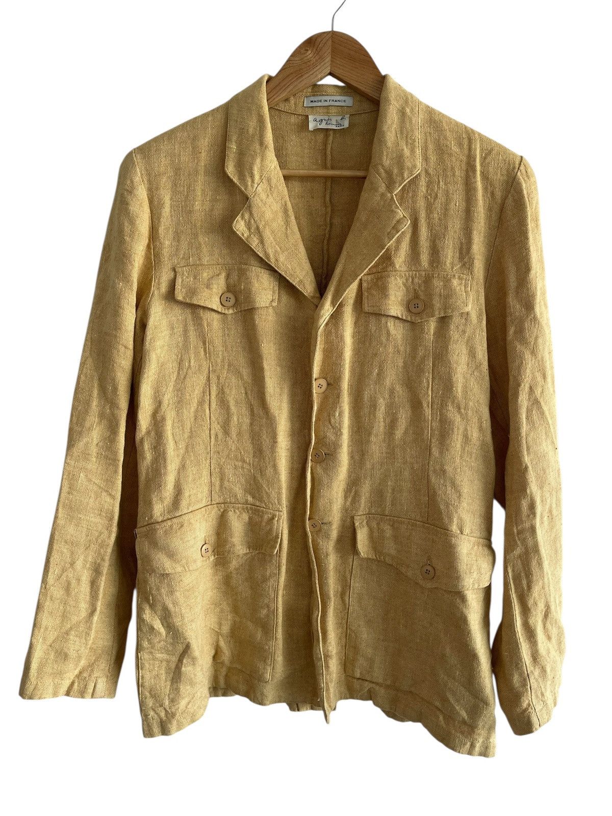 agnes b. Agnes b Linen Blazer Jacket Size XL / US 12-14 / IT 48-50 - 1 Thumbnail