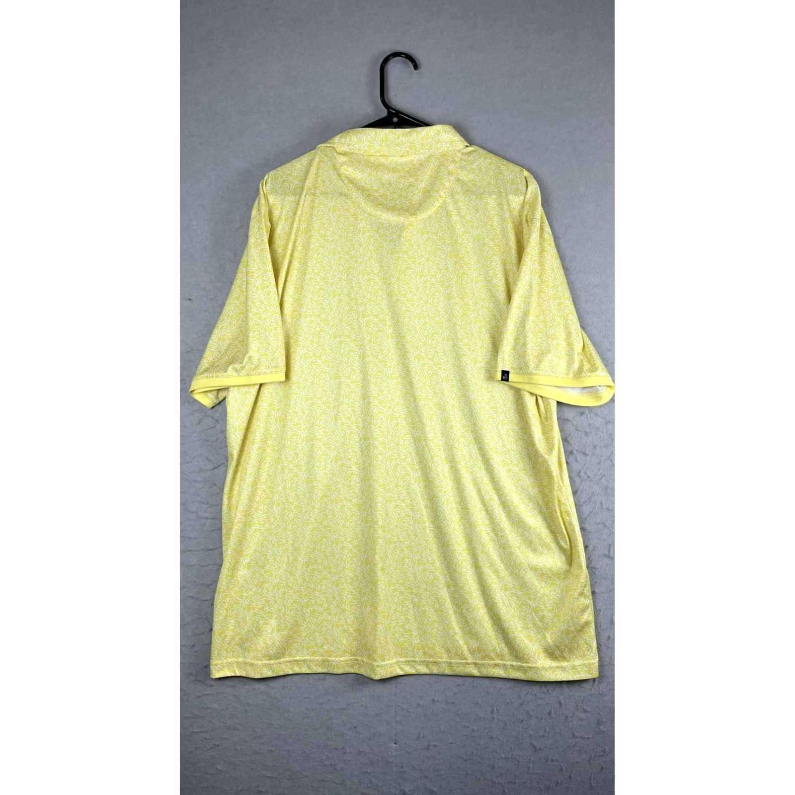 Vintage Swannies Co Polo Shirt Golf Mens 2XL Yellow Geometric Lightweight Short Sleeve Size US XXL / EU 58 / 5 - 6 Thumbnail