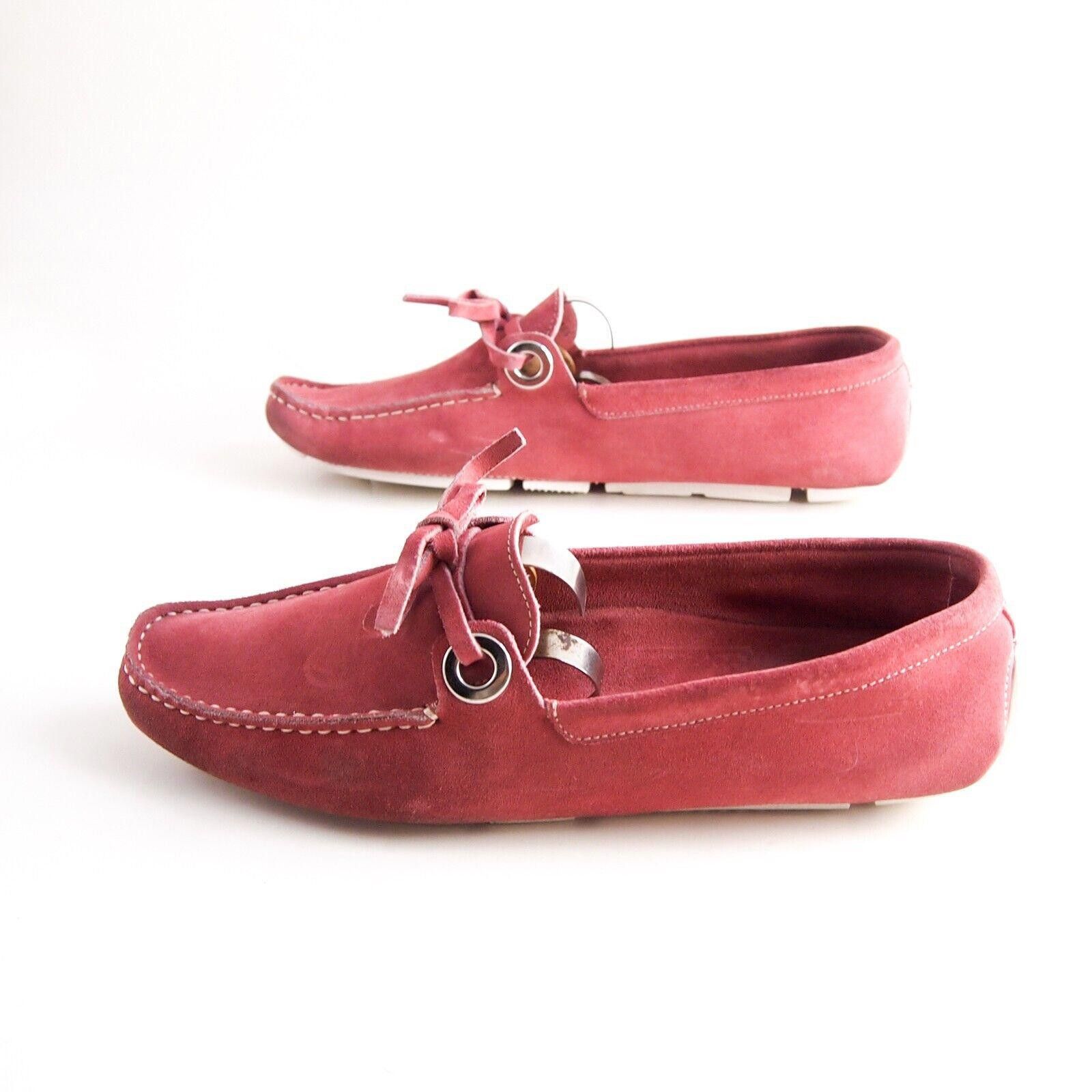 Tod's Bally Deandra Driving Loafers Red Suede EU 39.5 US 9 Size US 9 / IT 39 - 3 Thumbnail