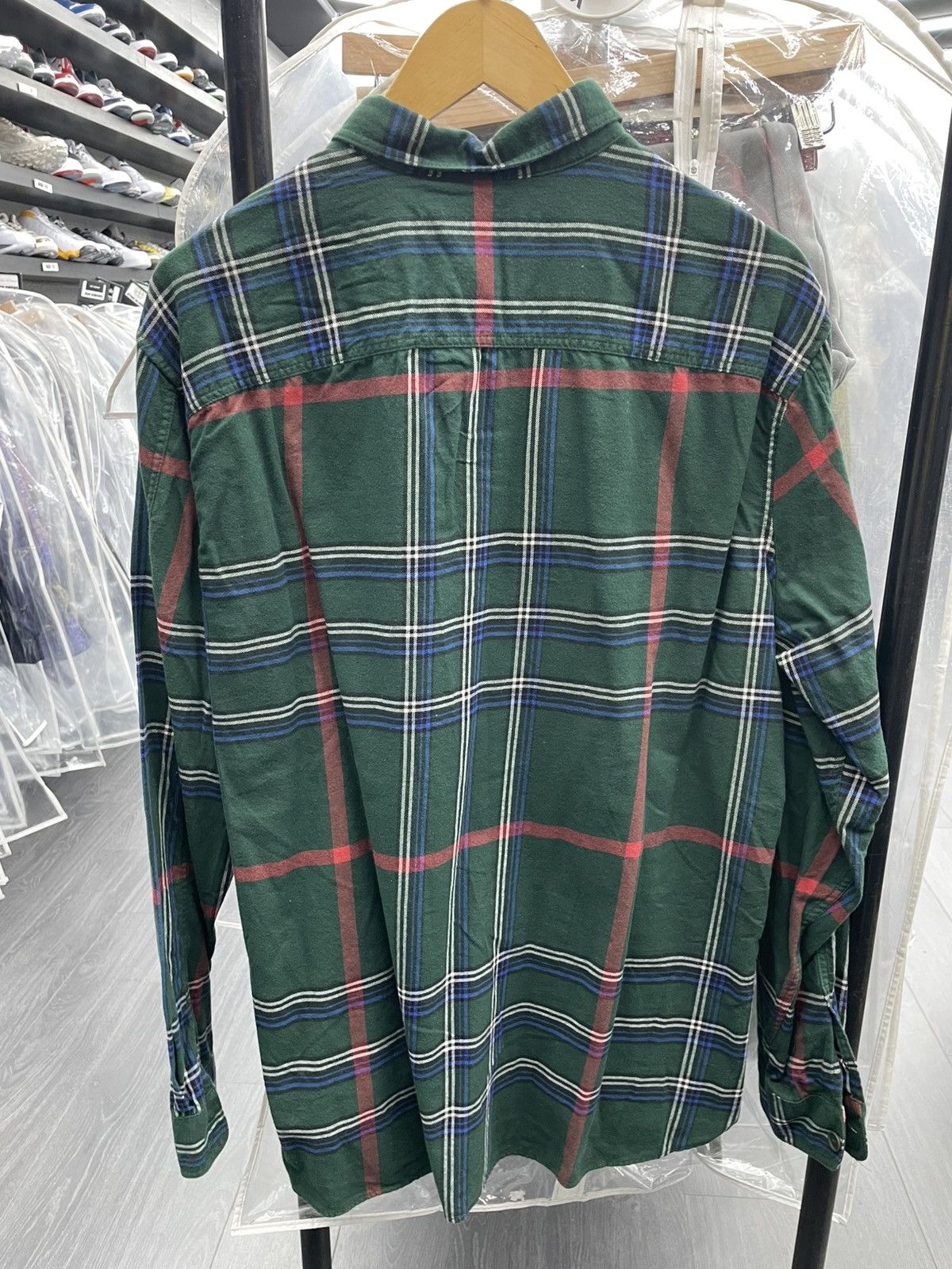 Burberry Burberry Green Check Flannel Shirt Size US XL / EU 56 / 4 - 2 Thumbnail