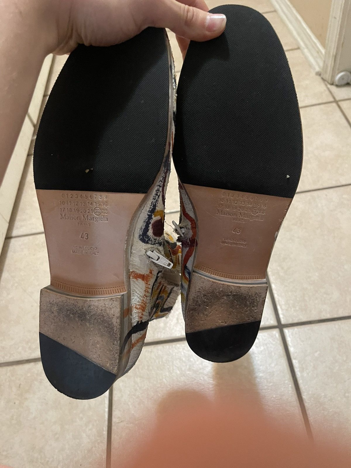 Maison Margiela Maison Margiela A/W 2015 Painted Artisanal Zip Boots Size 43 Size US 10.5 / EU 43-44 - 7 Thumbnail