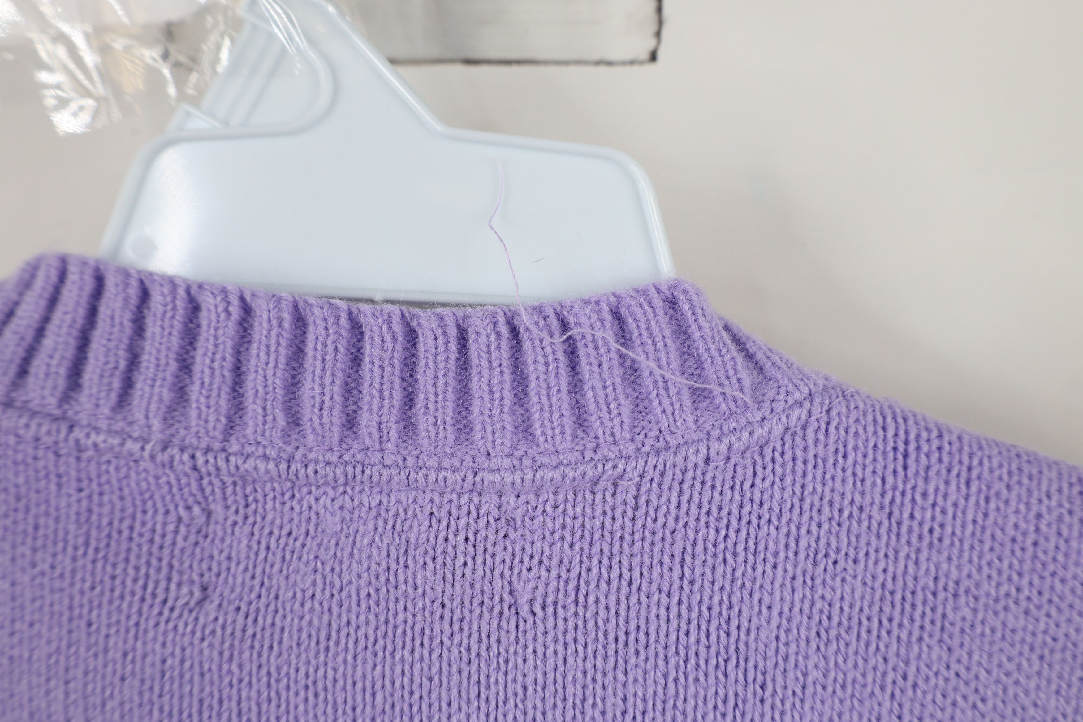 Vintage Vintage 90s Streetwear Distressed Blank Knit Sweater Purple Size M / US 6-8 / IT 42-44 - 8 Thumbnail