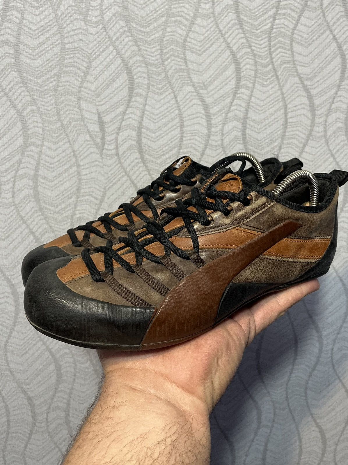 Puma Puma Climb Low Speed Cat Vintage Brown Leather Shoes US6 Size US 6 / EU 39 - 2 Thumbnail