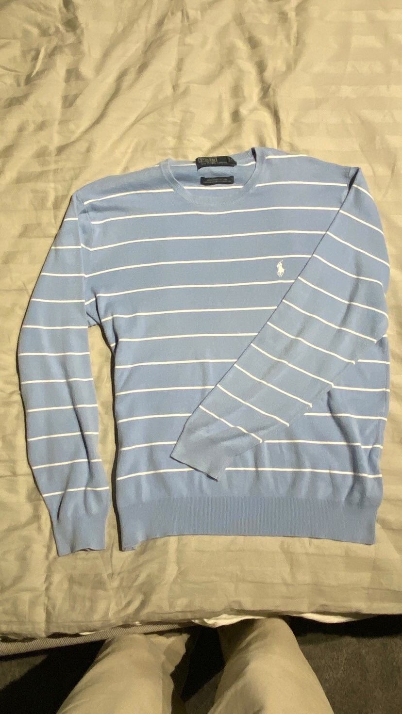 image of Polo Ralph Lauren x Ralph Lauren Vintage Ralph Laurent Sweater in Blue, Men's (Size Medium)