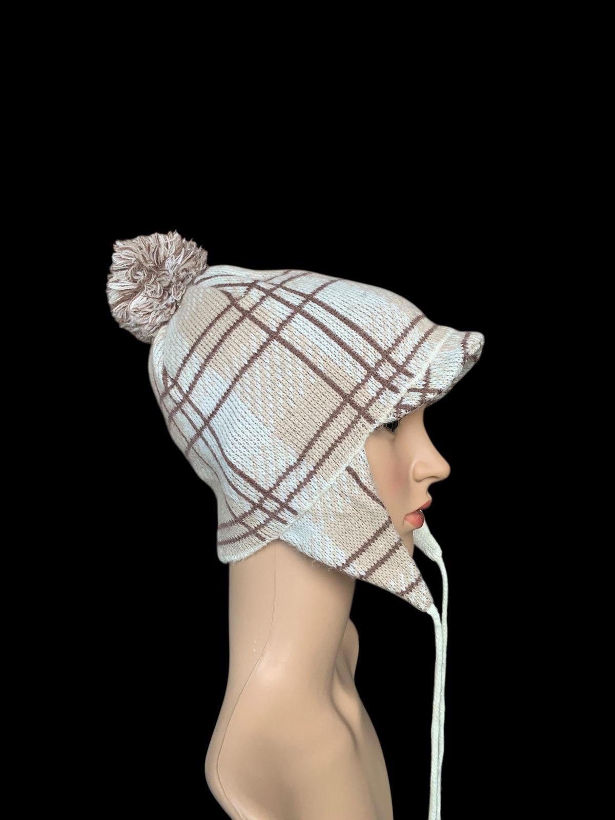 Japanese Brand × Kapital × Vintage Crochet Knitt Half Cap Ear Flap Japanese Brand Size ONE SIZE - 3 Thumbnail