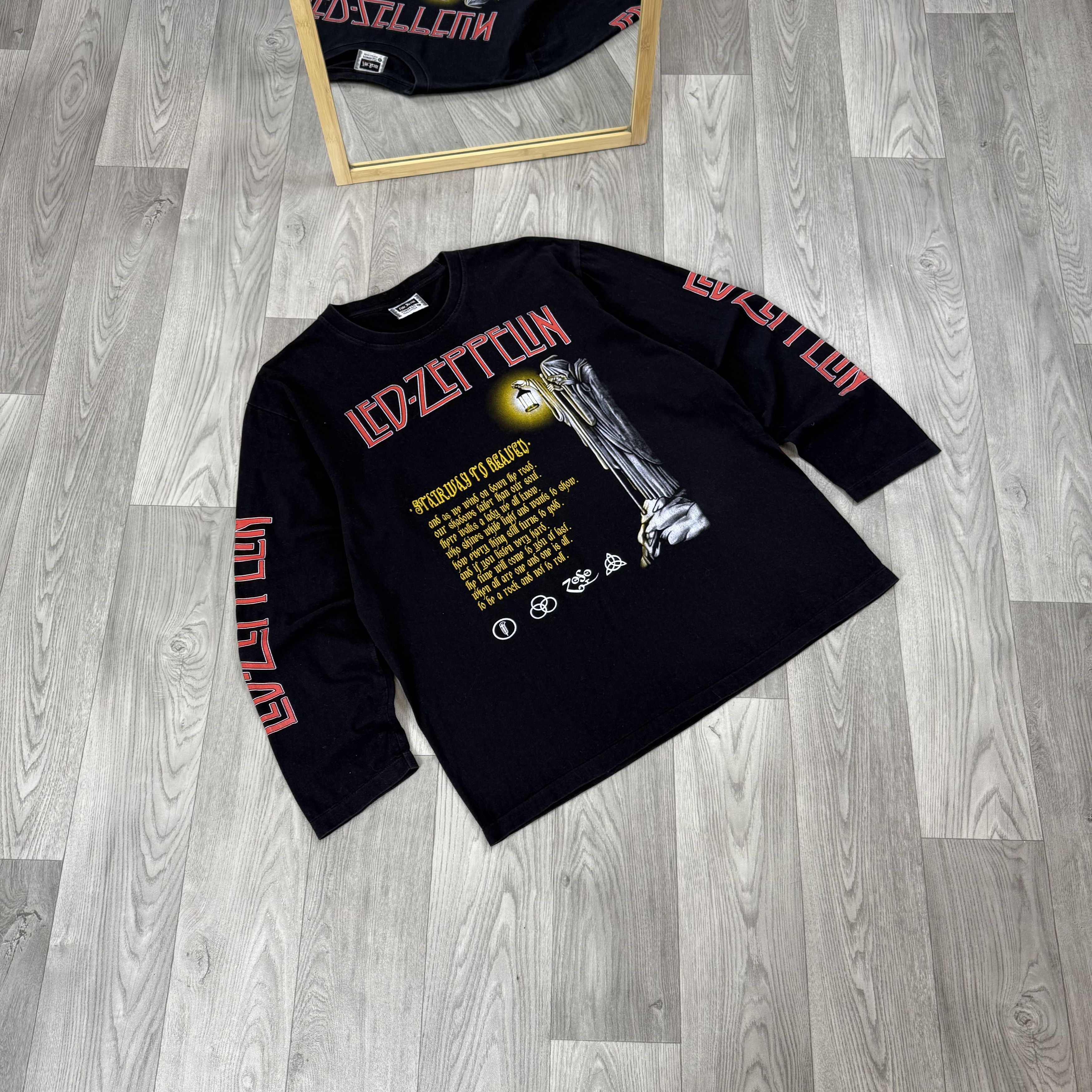 Led Zeppelin Vintage Led Zeppelin 90s Black Graphic Long Sleeve Tee Shirt Size US XL / EU 56 / 4 - 3 Thumbnail