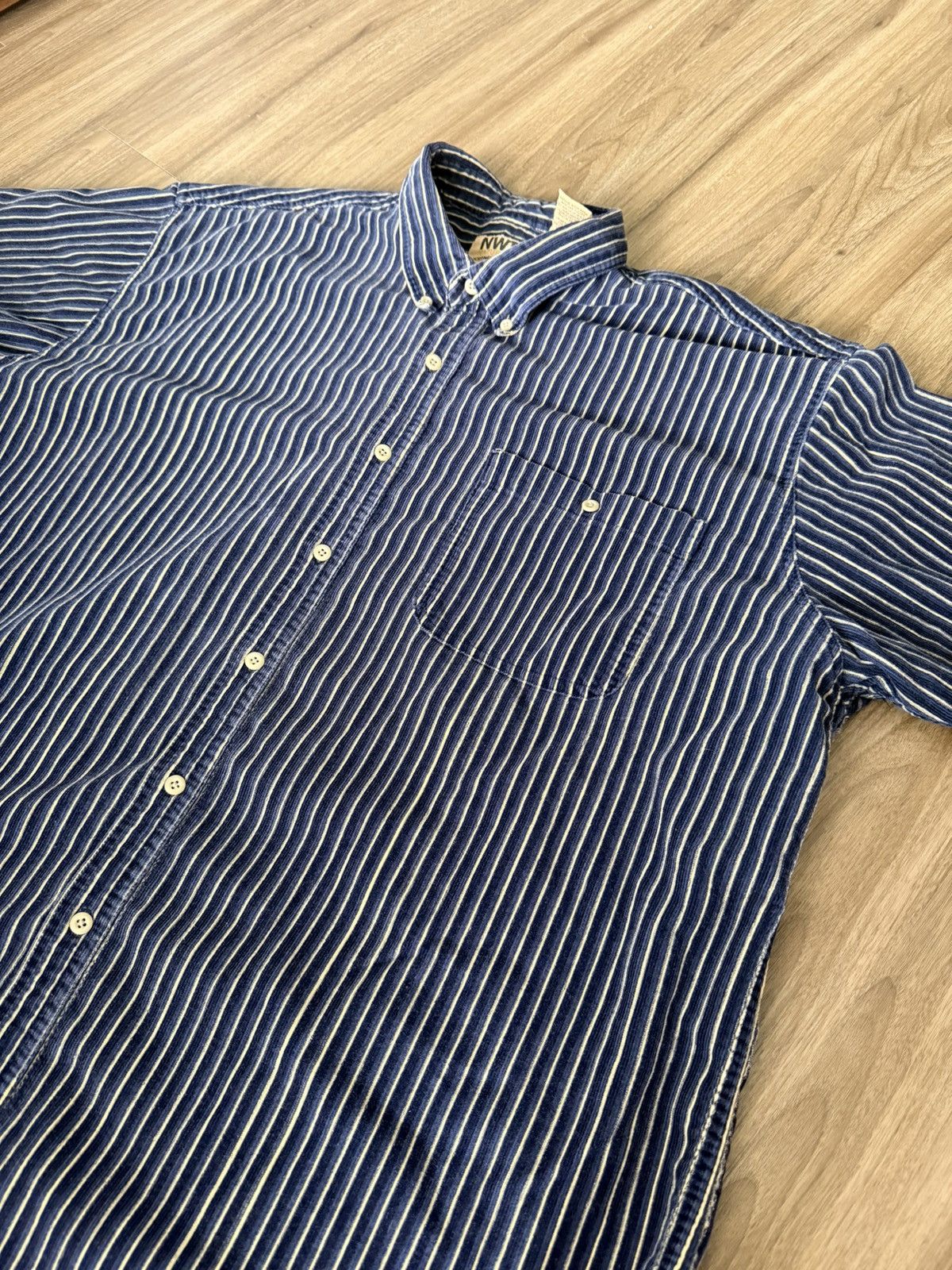 Northwest Territory Vintage 90s Northwest Territory Shirt Blue Stripe 2XL Size US XXL / EU 58 / 5 - 2 Thumbnail