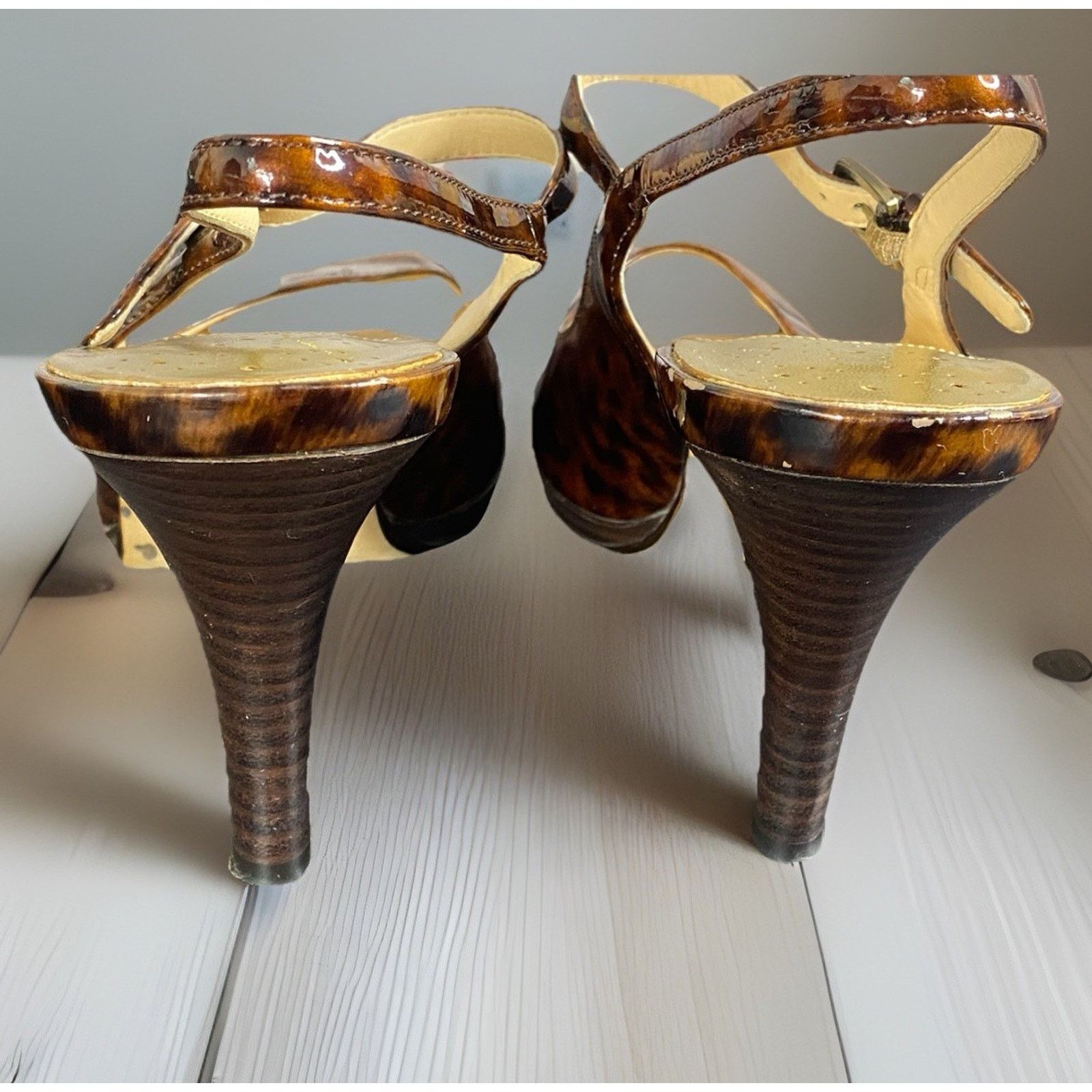 Cole Haan Cole Haan Women High Heels D8 D26187/ Size 9.5 Faux Tortoise Size US 9.5 / IT 39.5 - 6 Thumbnail