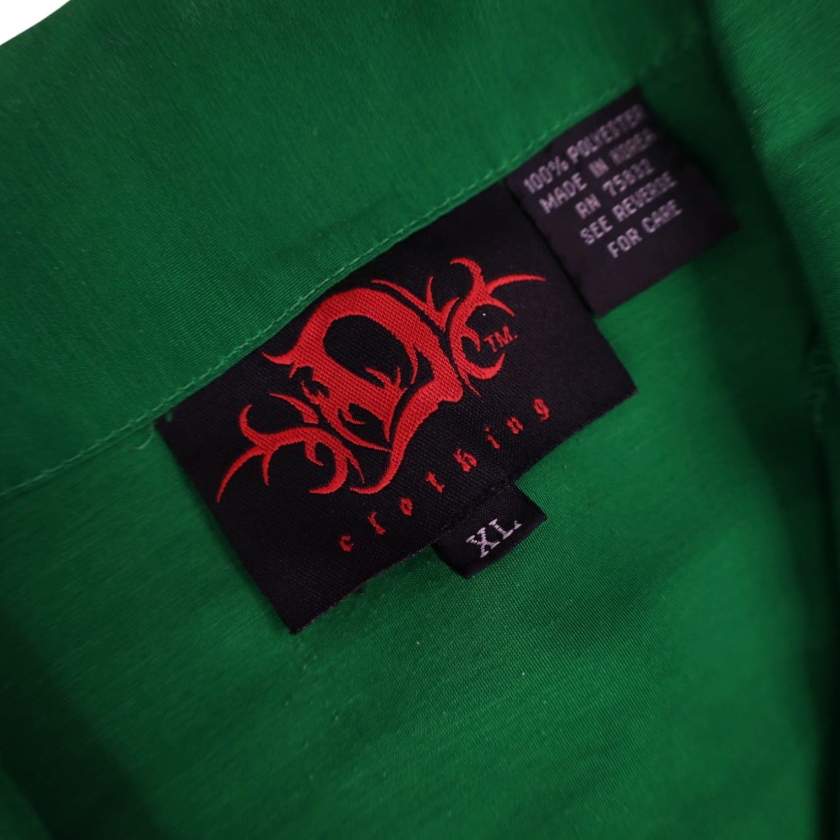 Vintage VINTAGE Y2K DC Clothing Polyester Joker Card Button Up Shirt Mens XL Green Short Sleeve Button Up Shirt Size US XL / EU 56 / 4 - 7 Thumbnail