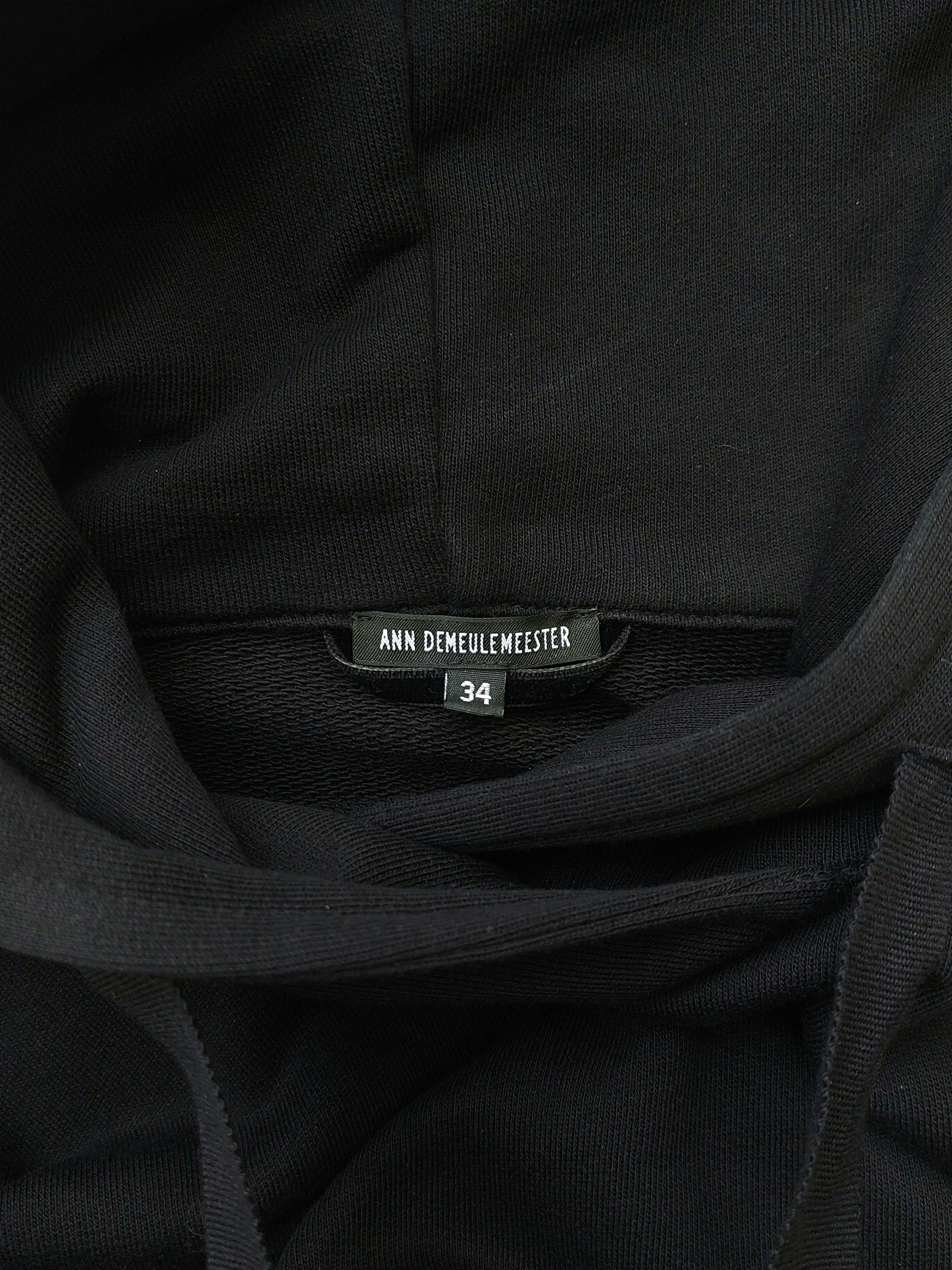 Ann Demeulemeester Ann Demeulemeester Black Tony Cold Shoulder Hoodie Size US XL / EU 56 / 4 - 6 Thumbnail