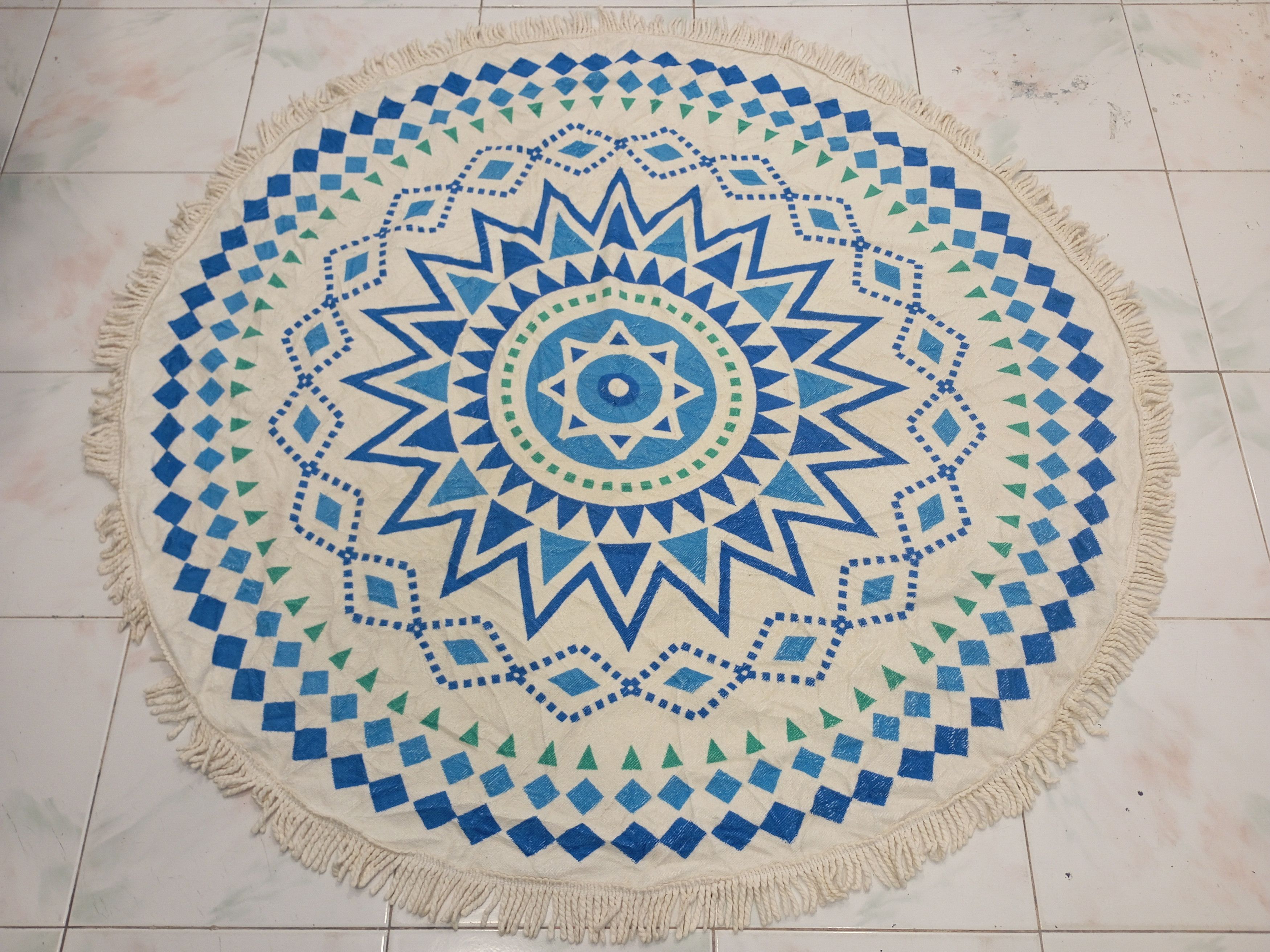 Native Native Navajo round tablecloth home decor round beach towel Size ONE SIZE - 1 Thumbnail